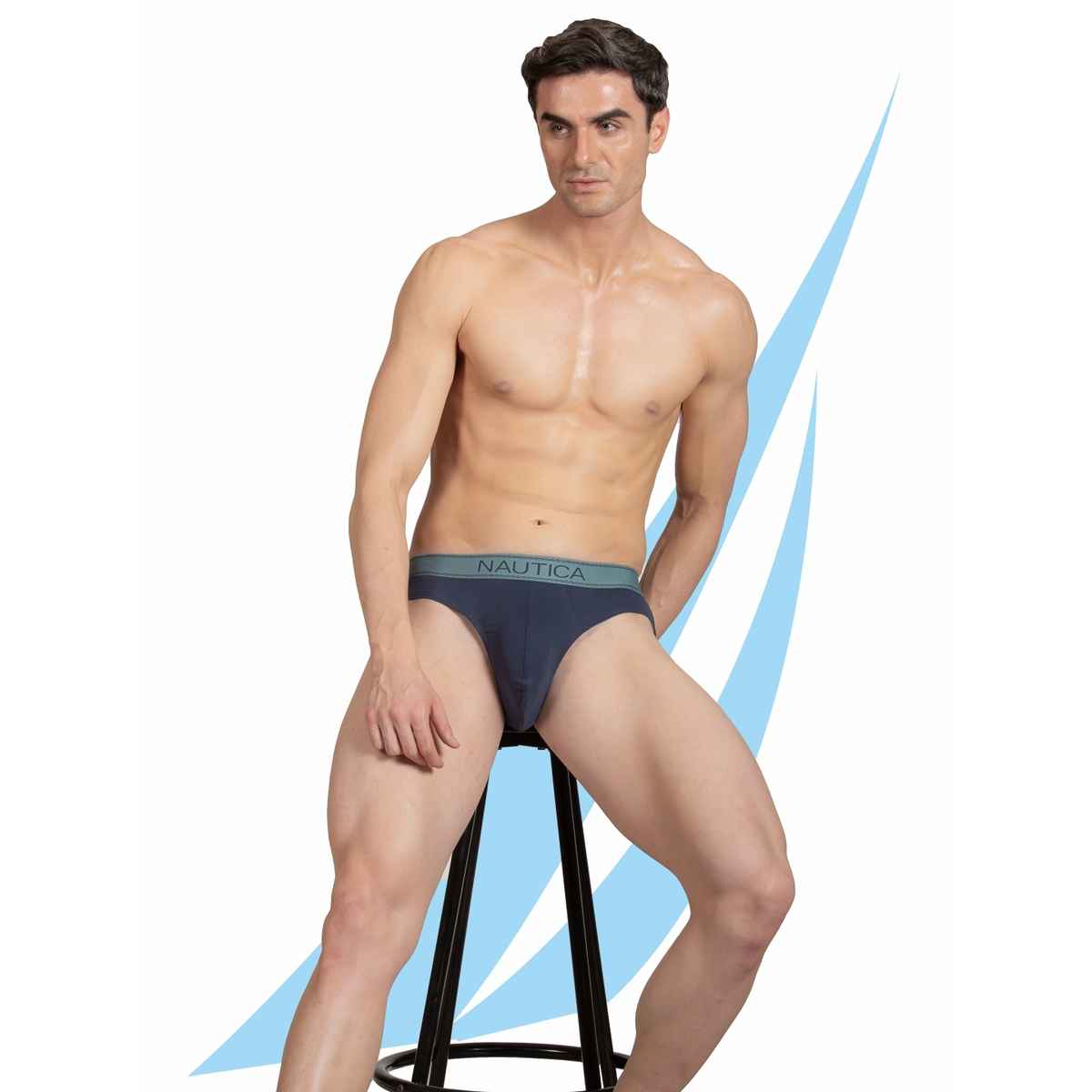 Nautica Men's - 1PP-RBF02 Rib Brief-05-S PBLU | Blue - S