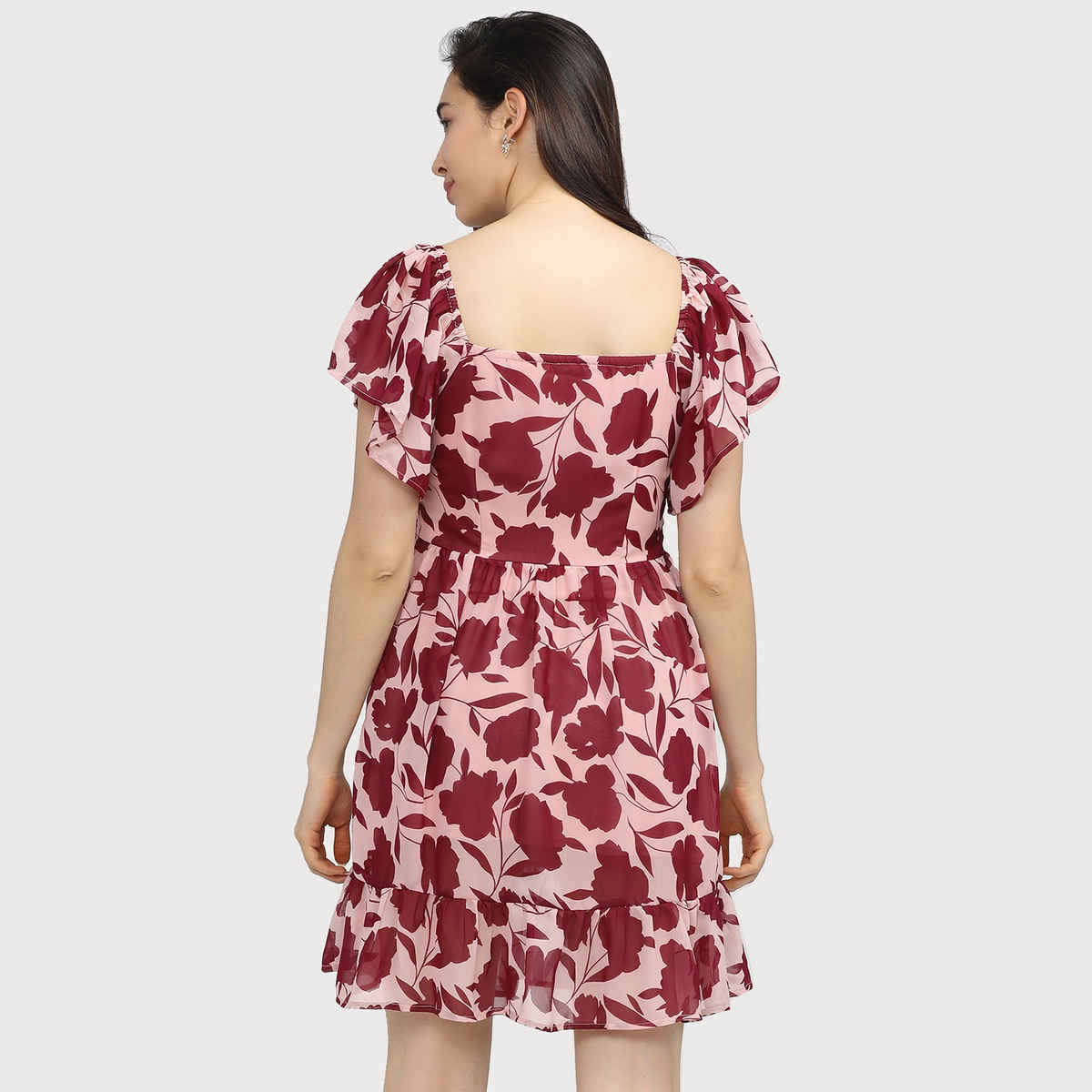 Tokyo Talkies Women's Floral A-Line Dress | Pink - L