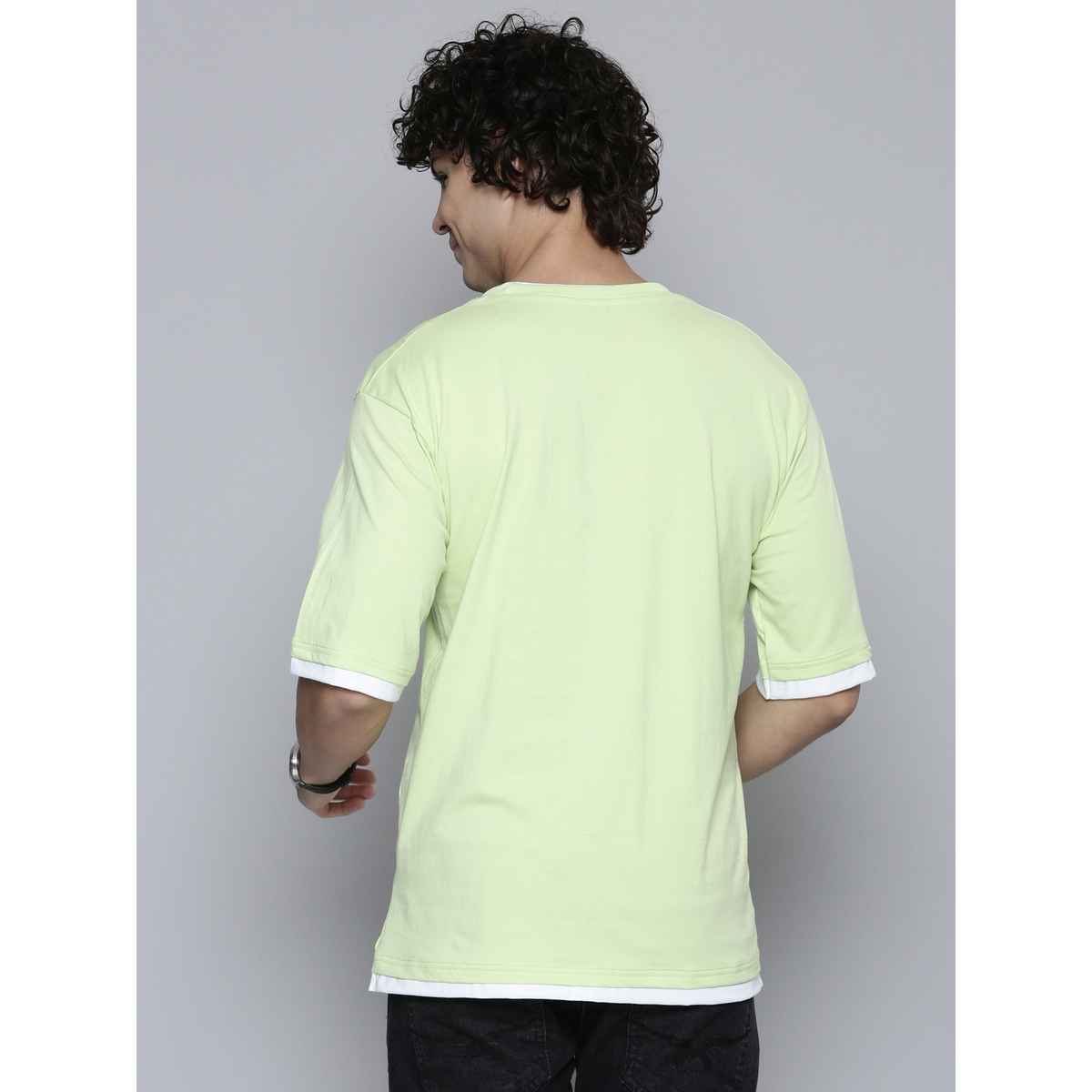 Smartees Men's Printed T-shirt | Neon Green - XL