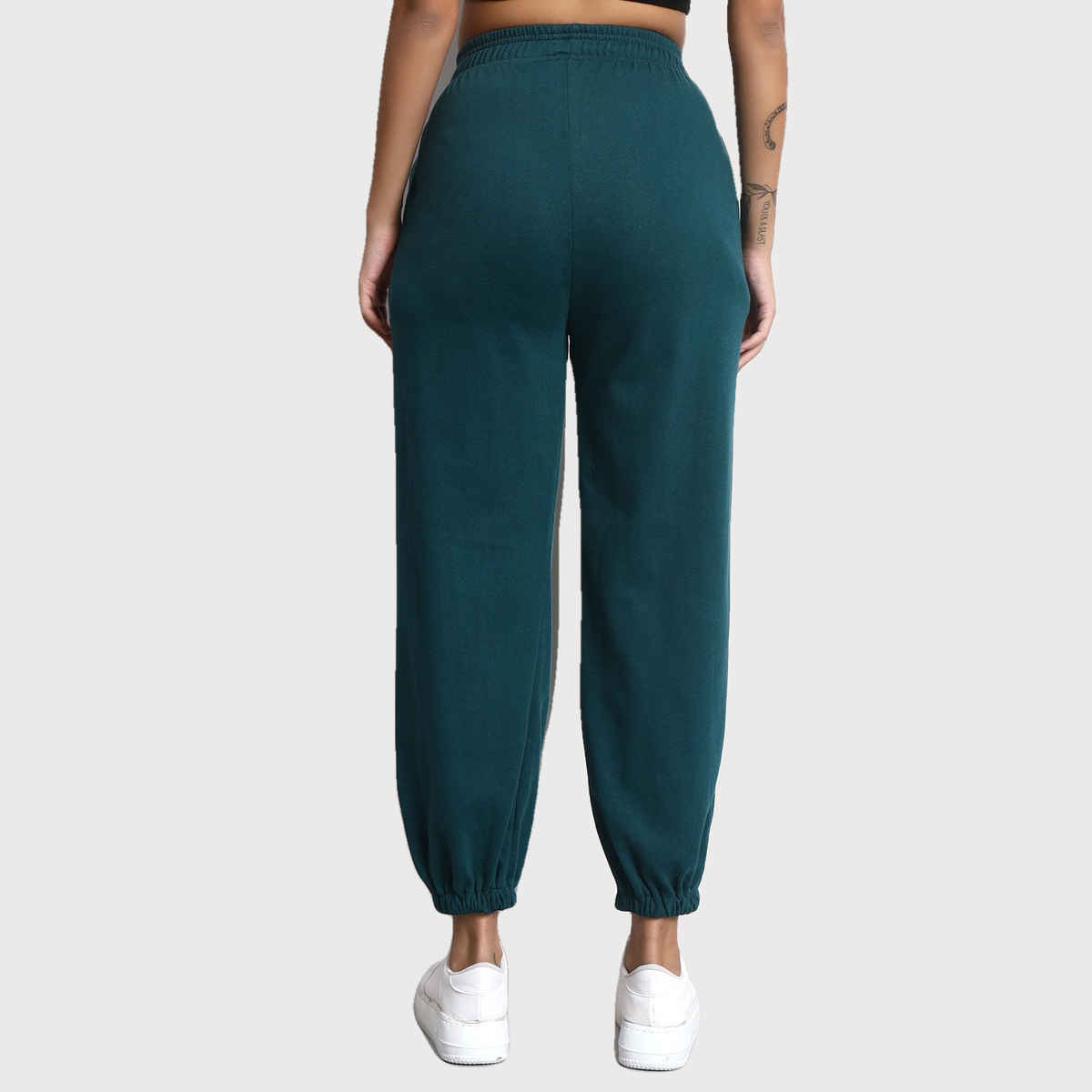 Q-rious Women's Cozyflex Joggers | Plaz-CARGO-2c | Beige & Teal - 32