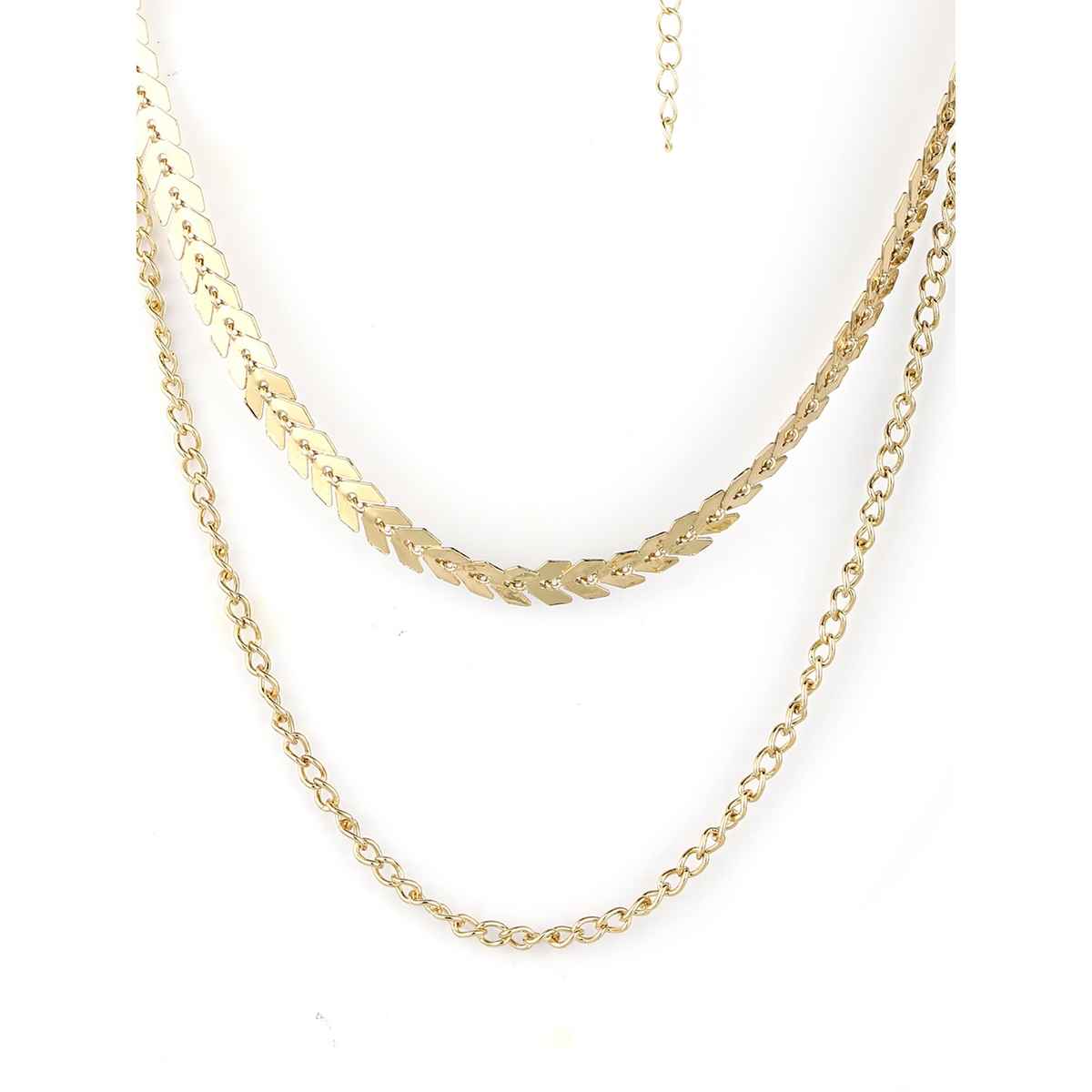 Priyaasi Gold - Toned Brass Gold Plated Layered Necklace