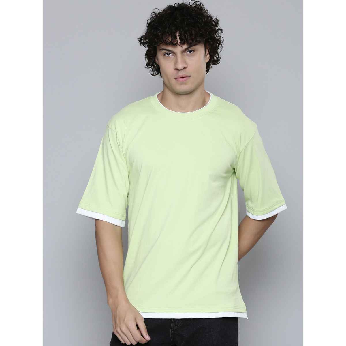 Smartees Men's Printed T-shirt | Neon Green - XL