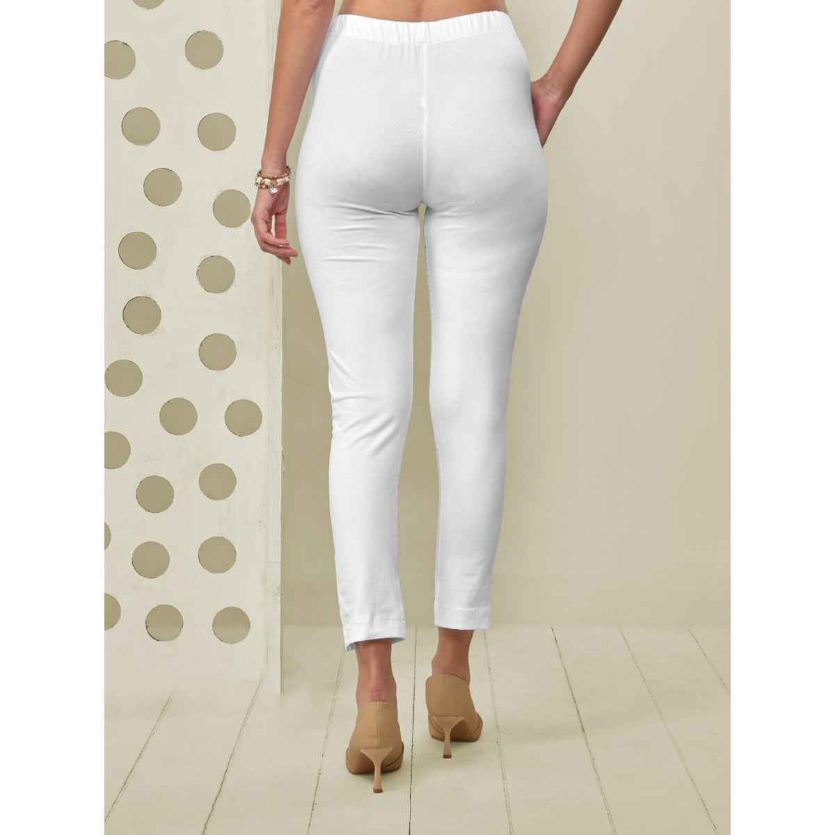 Lyra Women's Kurtipant | White - Free Size