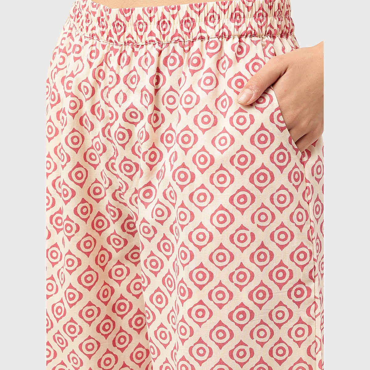 Divena Women s Floral Cotton Kurta with Trouser Set | DK0938 | XL