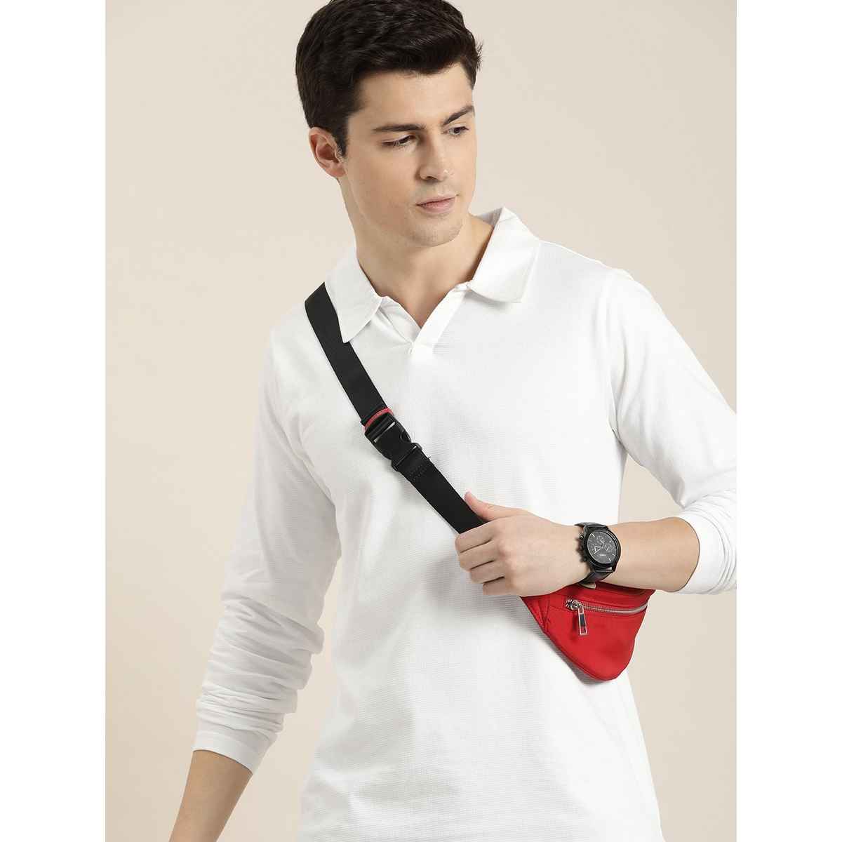 Dillinger Men's Polo Collar Pure Cotton Long Sleeve T-shirt | White - 2XL