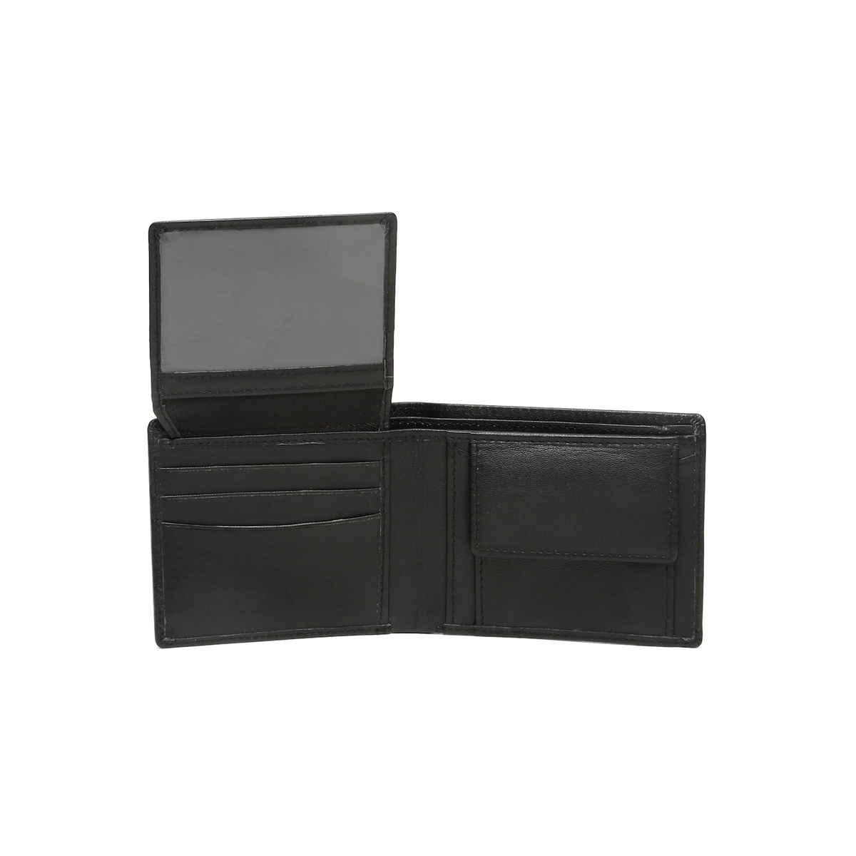 Teakwood Men's Solid Genuine Leather Men's Wallet | Black - One Size