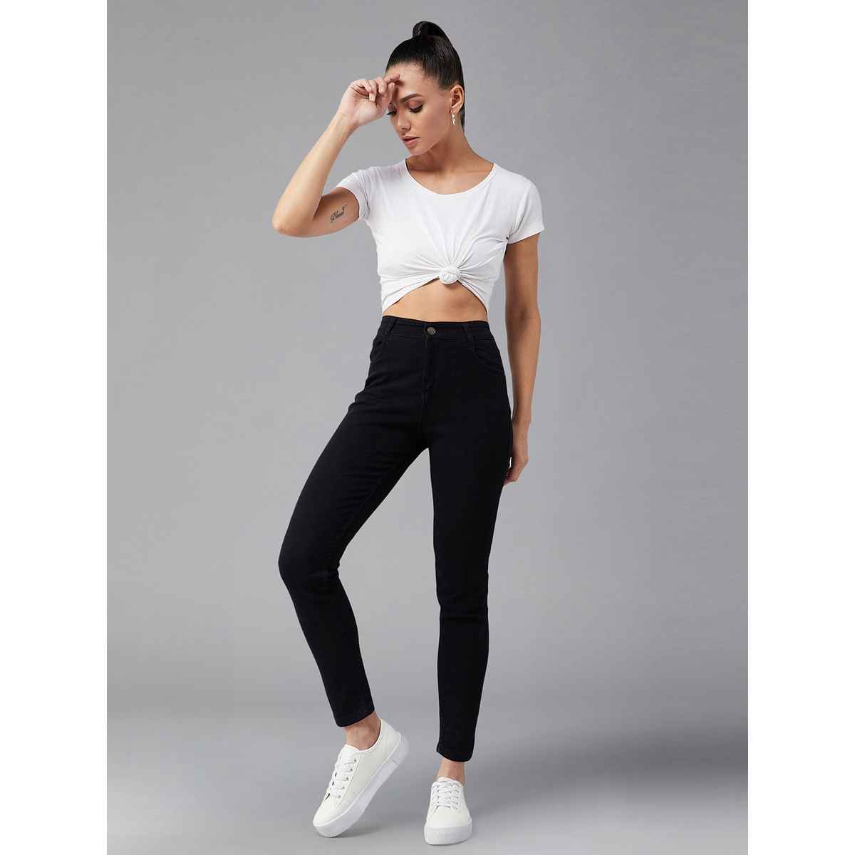 Miss Chase Women s Angels Like You Skinny Jeans | Black | 30