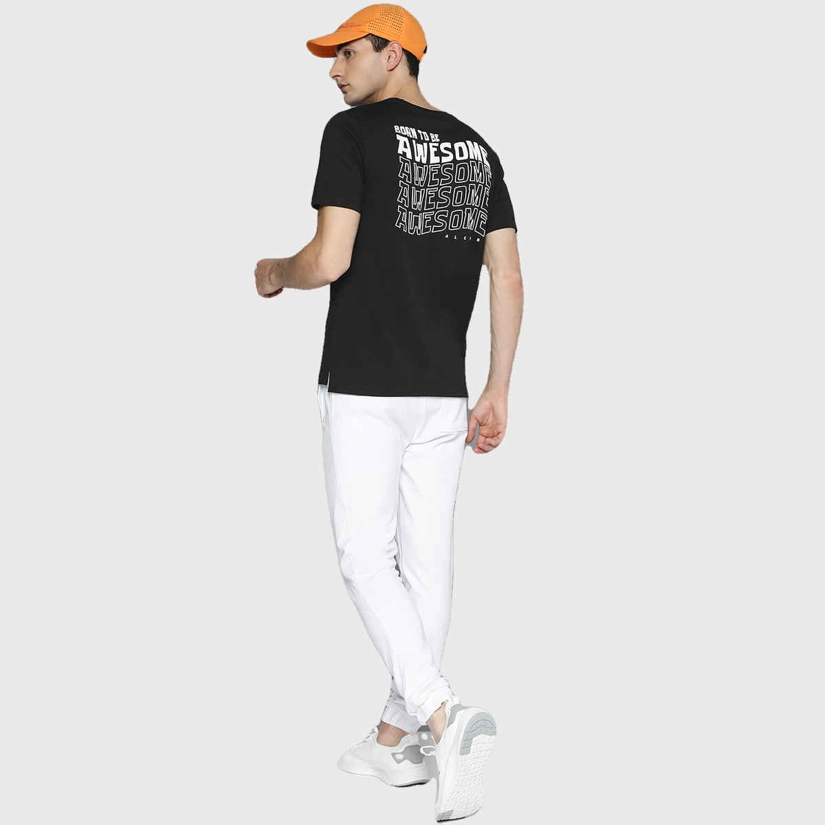 Alcis Men's Round Neck T-shirt | Black - XXL
