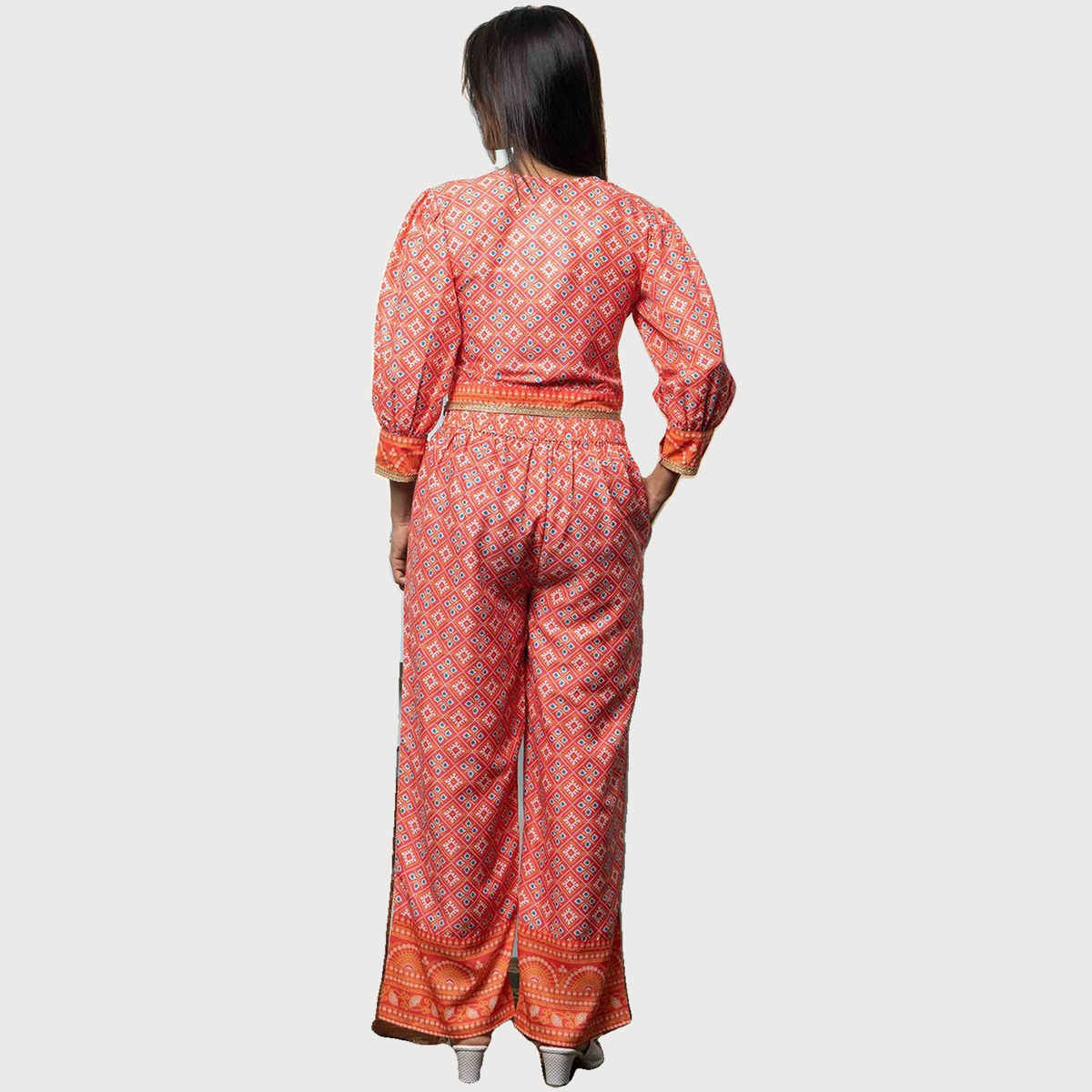 Ishin Women's Light Pink Co-rd Sets - M INWCSS24298 | PN