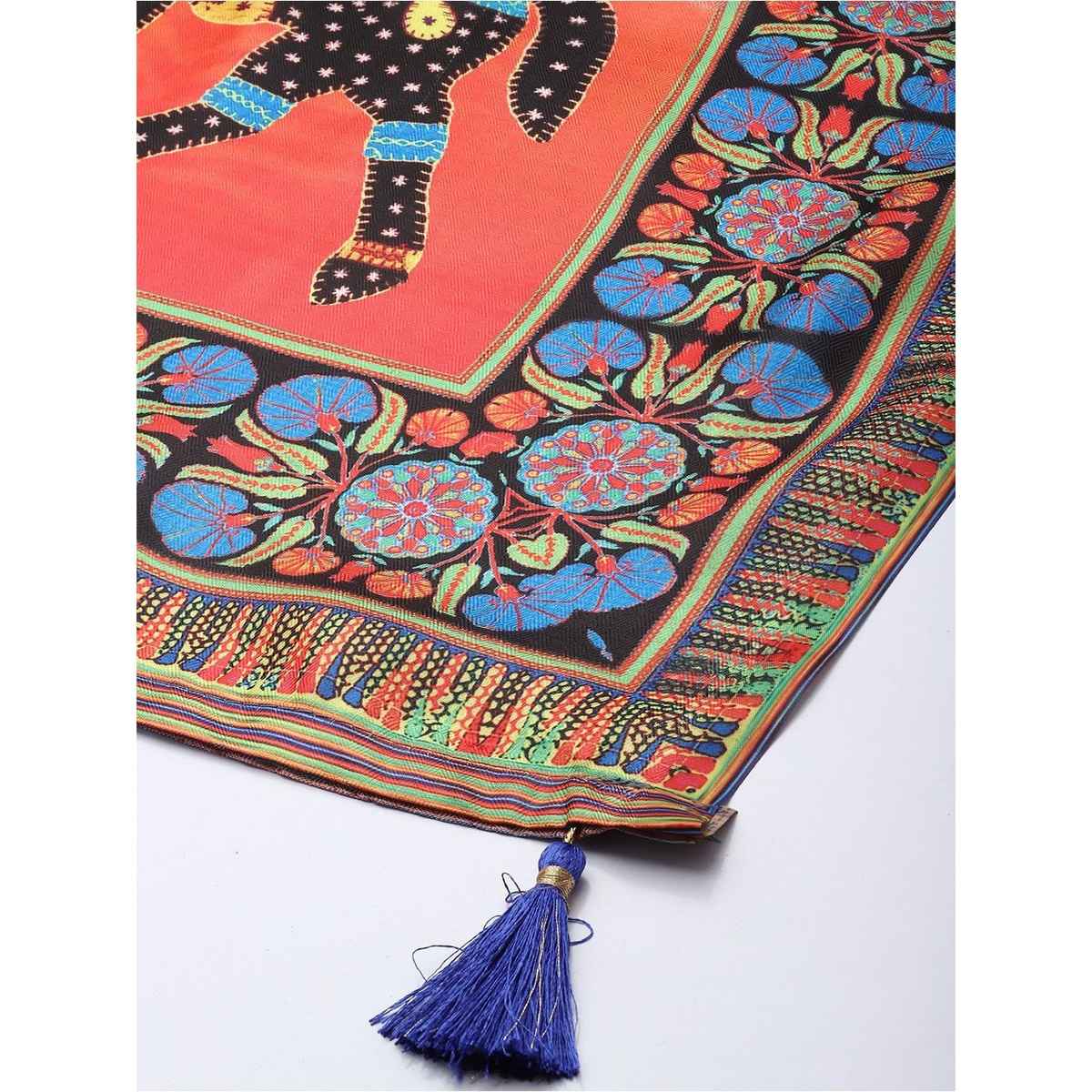 Ishin Orange Cotton Dupatta | 1006