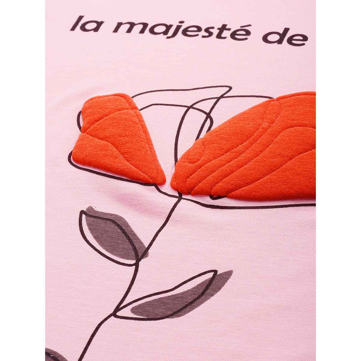 Dillinger Women's Short Sleeve Oversized Printed T-shirt | WMNCR467PINK | Pink - S