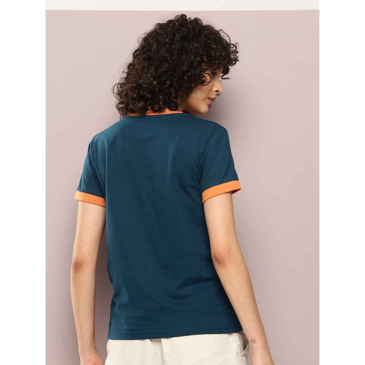 Dillinger Women's Regular Fit Short Sleeve Printed T-shirt | Blue - M