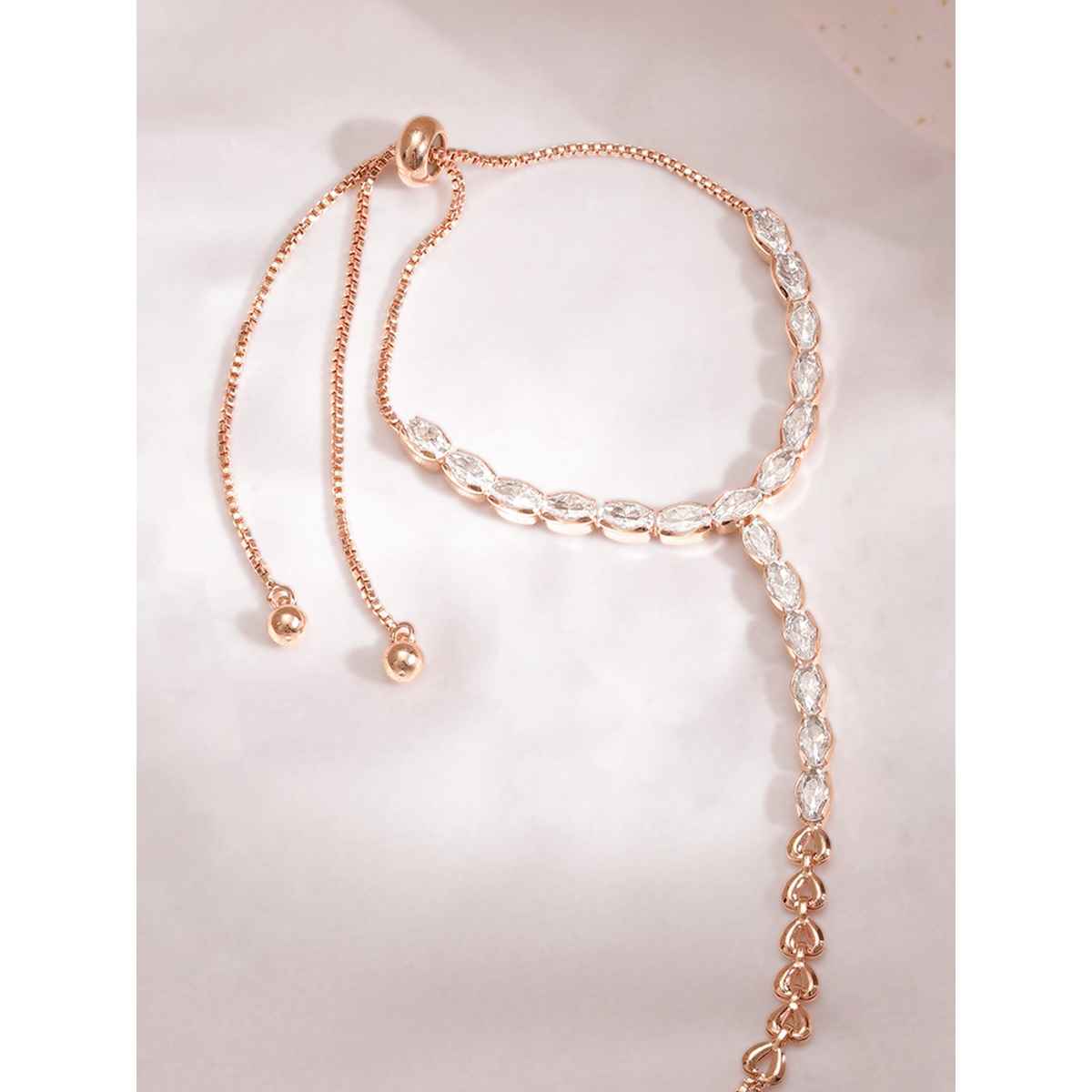 Rubans 18 KT Gold-Plated Ring Bracelet With Hathphool