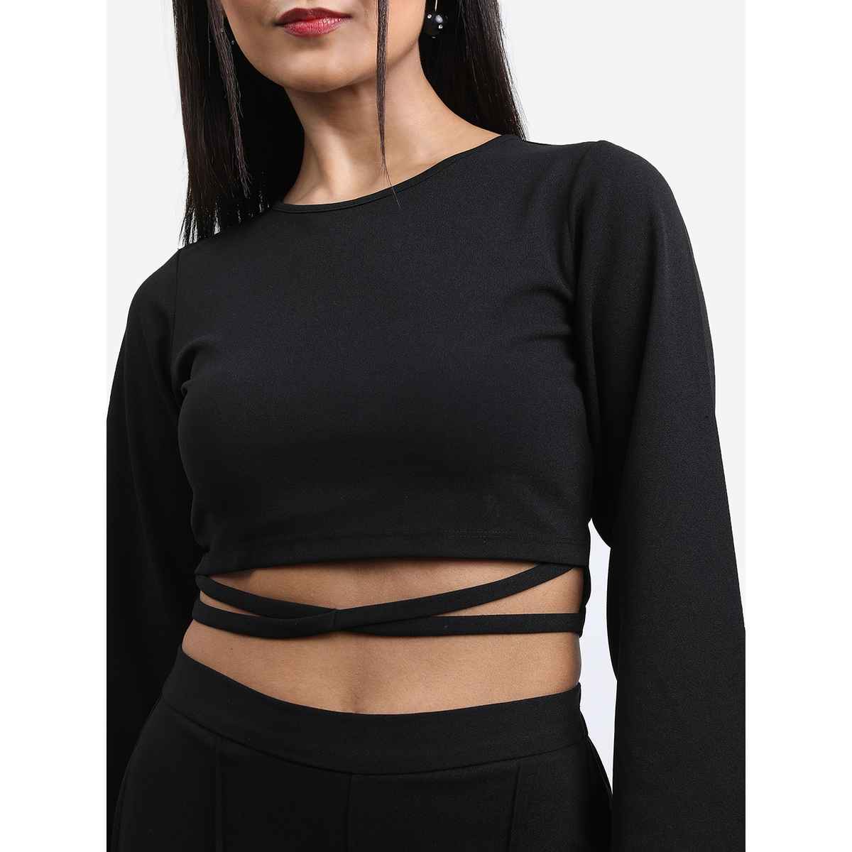 Ketch Women's Top with Palazzo | Black - M