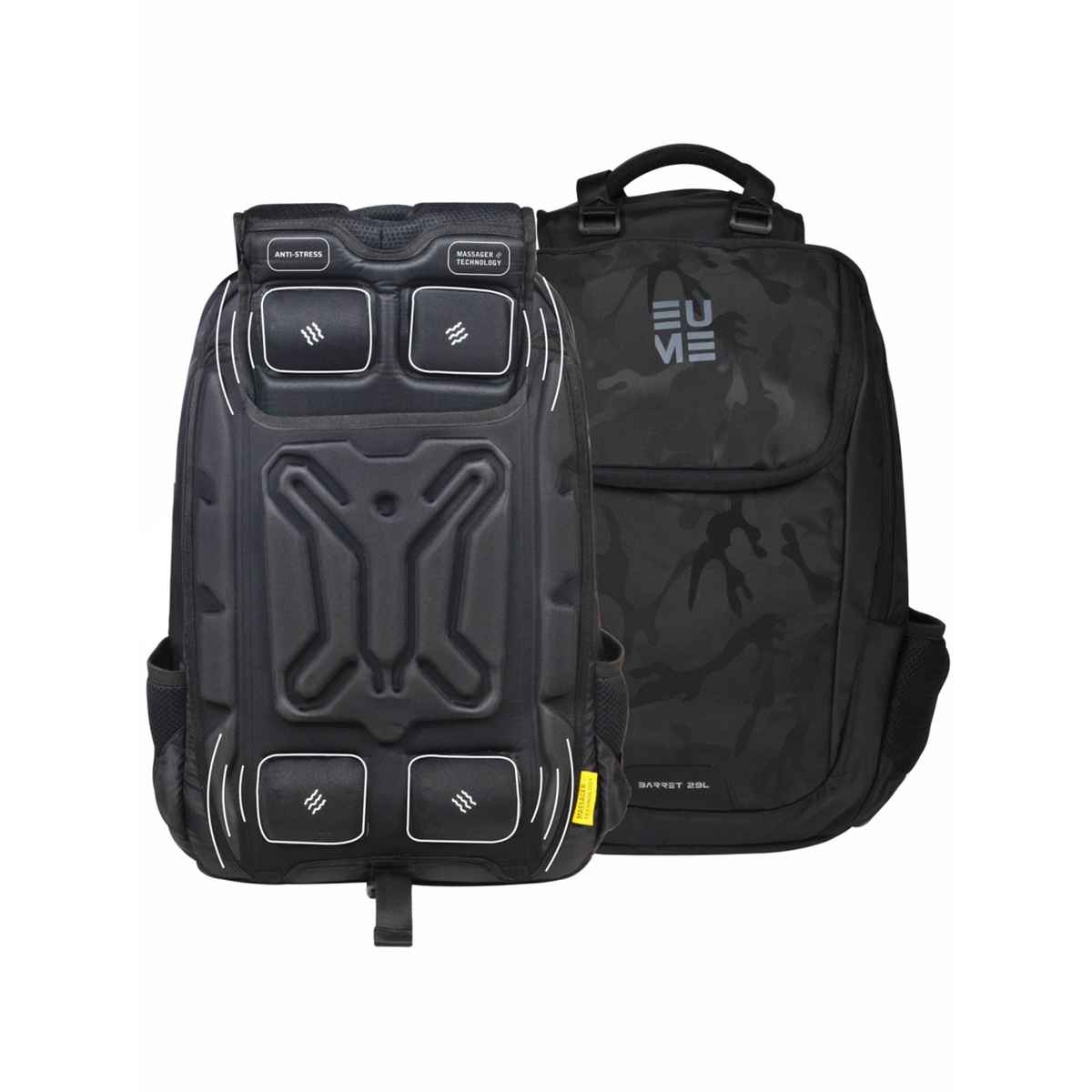 EUME Unisex Camouflage Nylon 29 L Massager Backpack | Camo Black