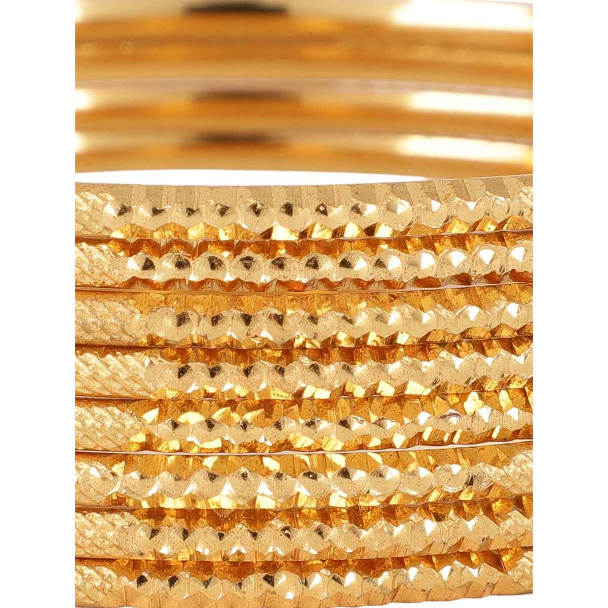 Shining Diva Fashion Set of 8 Traditional Design One Gram Gold Plated Bangle for Women | 11712b-2.6