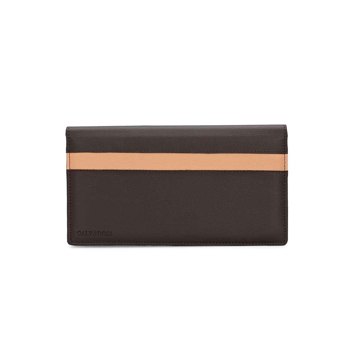 Calvadoss Cheque Book Holder | CHQ810 | Brown And Tan
