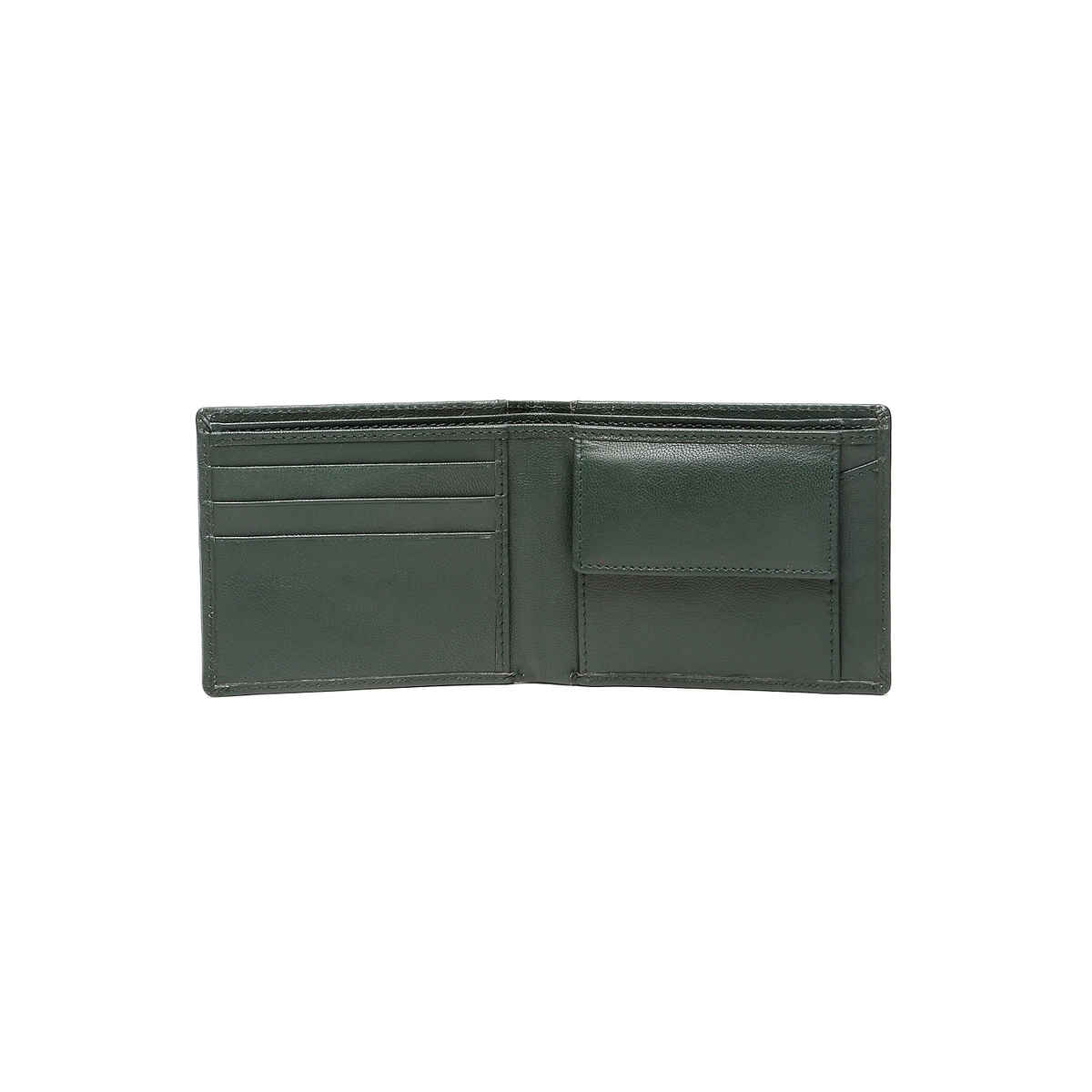 Teakwood Men's Solid Genuine Leather Wallet | Green - One Size