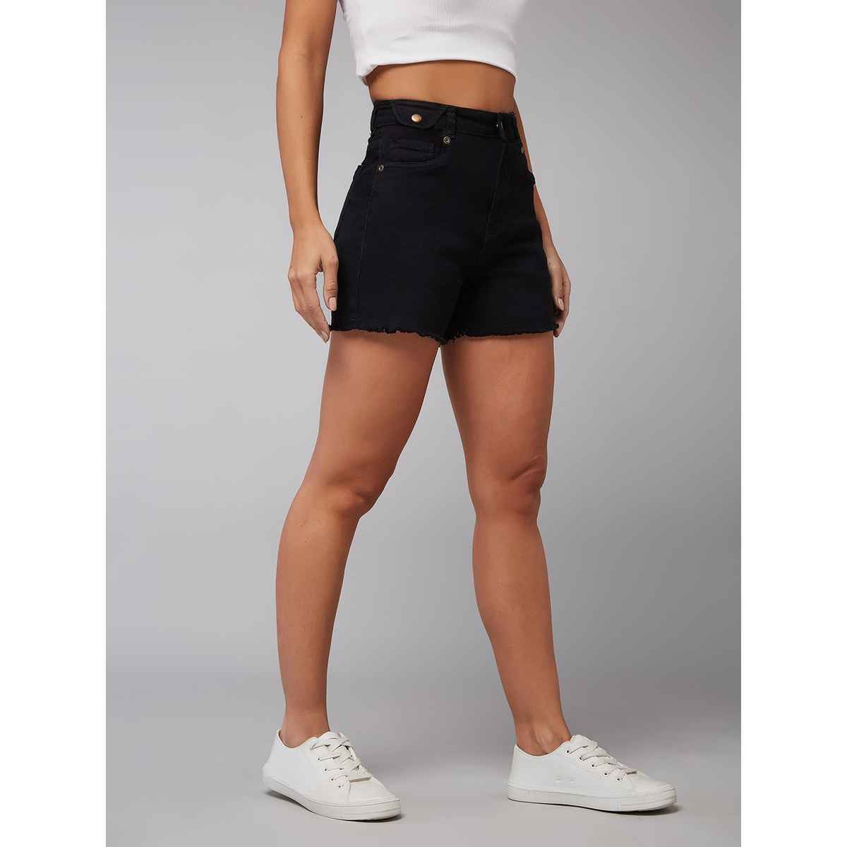 Miss Chase Mischief Maker Denim Shorts | Black | 34