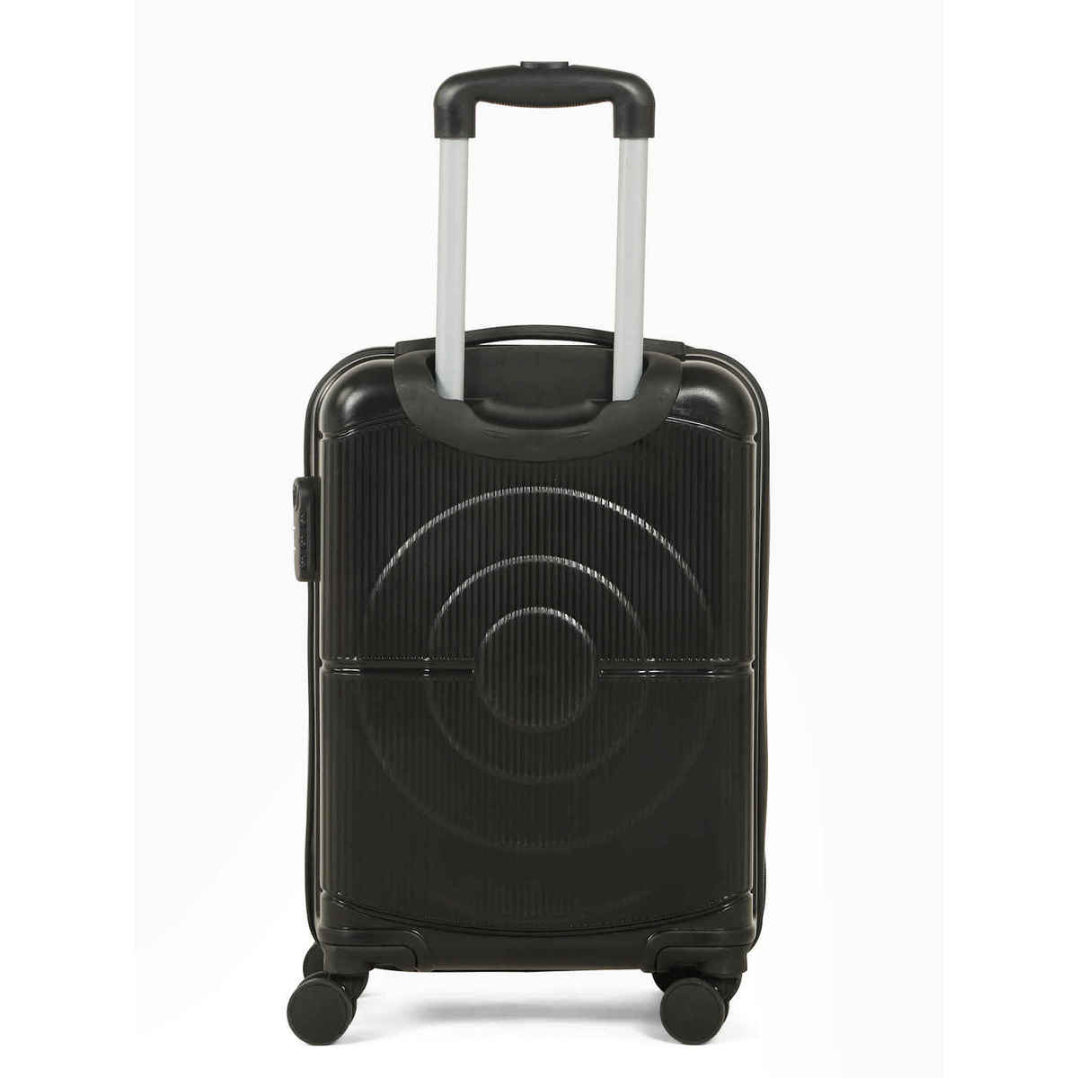 Teakwood Textured PP 48 L Telescopic Hard Luggage | Black - 55 cm