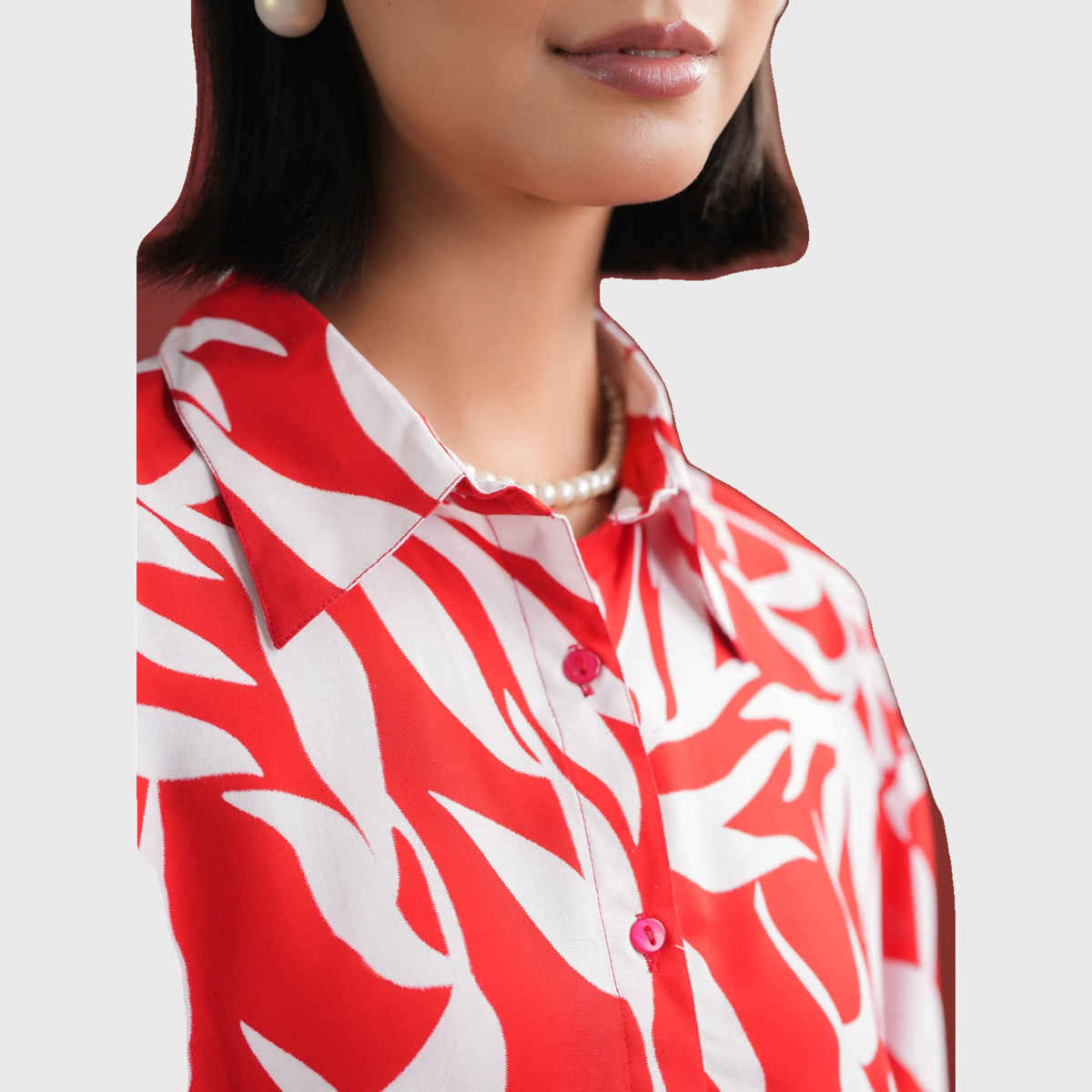 Sanskruti Homes Women's Red Floral Printed Night Suit Set | Se-nsp-859 | M