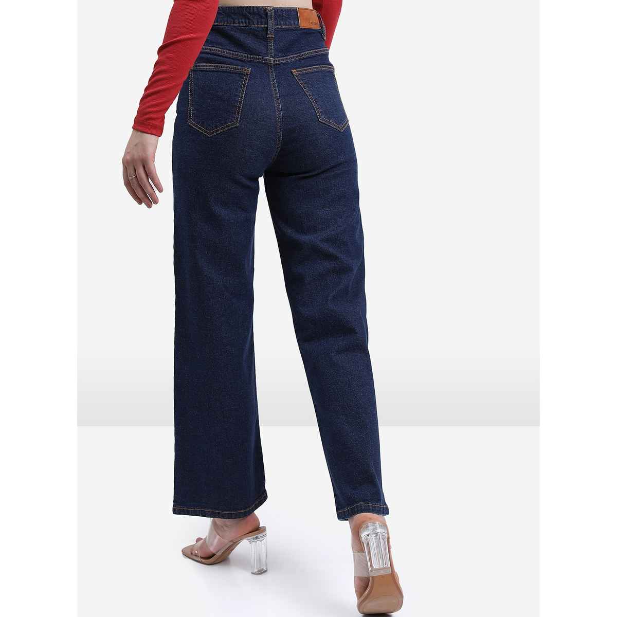 Ketch Women Flared High Rise Stretchable Jeans | Blue | 34