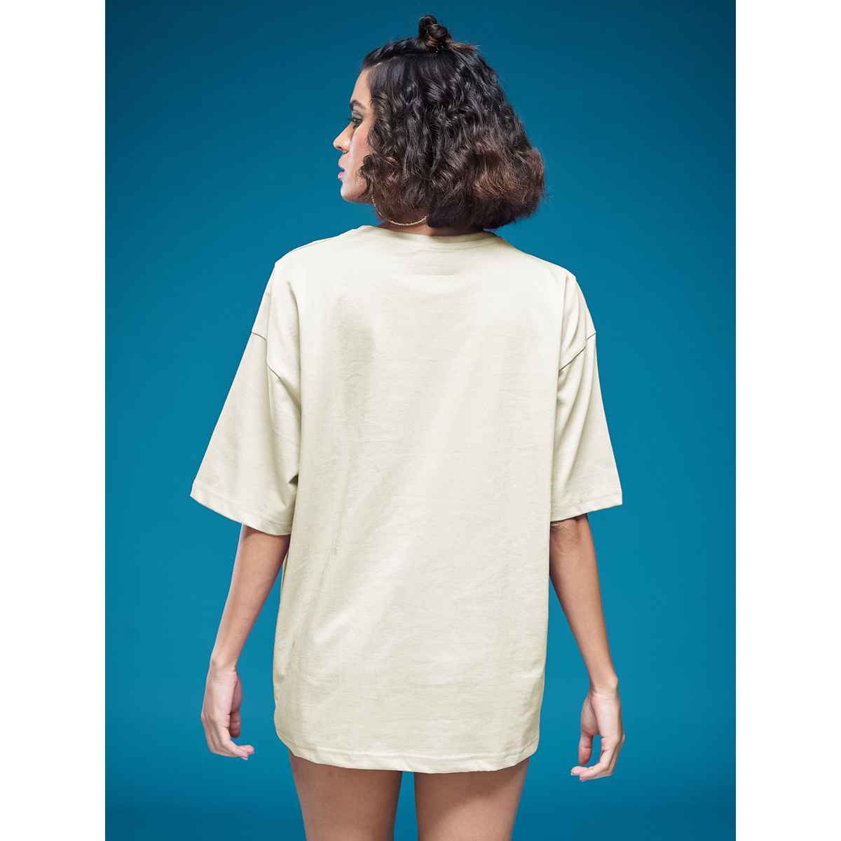 Smartees Womens Oversize Printed T-shirt | WW - 2036 | Skin | L
