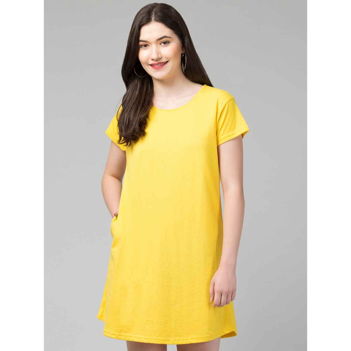 Fflirtygo Women's Cotton Sleep Tees Loungewear Gsn Yellow | M
