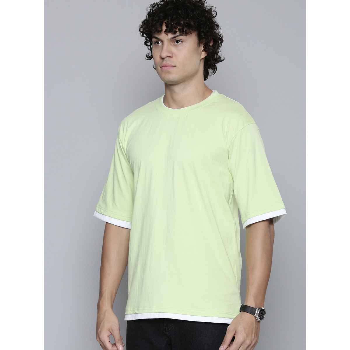 Smartees Men's Printed T-shirt | Neon Green - XL