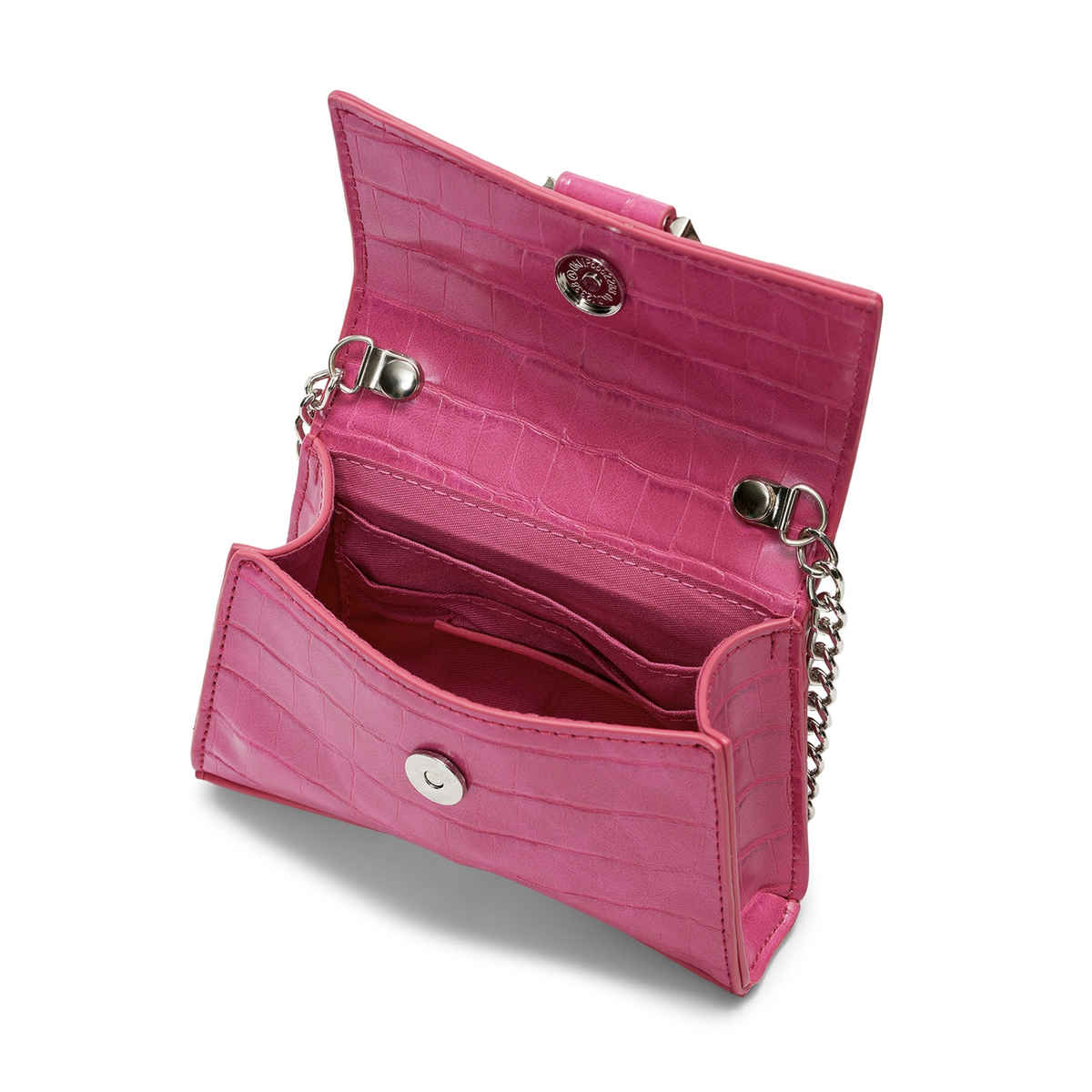 Miraggio Women's Textured PU 2.6 L Crossbody Bag | Pink