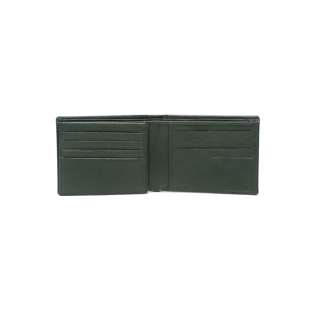 Teakwood Men's Solid Genuine Leather Wallet | Green - One Size