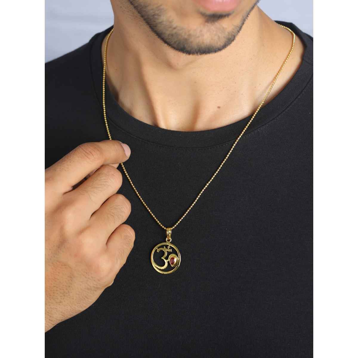 Priyaasi Bold by Priyaasi OM Gold-Plated Necklace for Men