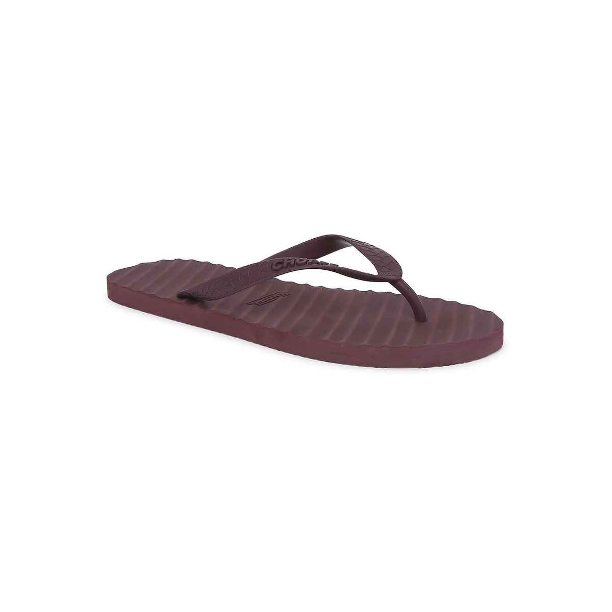 Chupps Women's Banana Leaf Monocrome Red Flipflop - UK 4