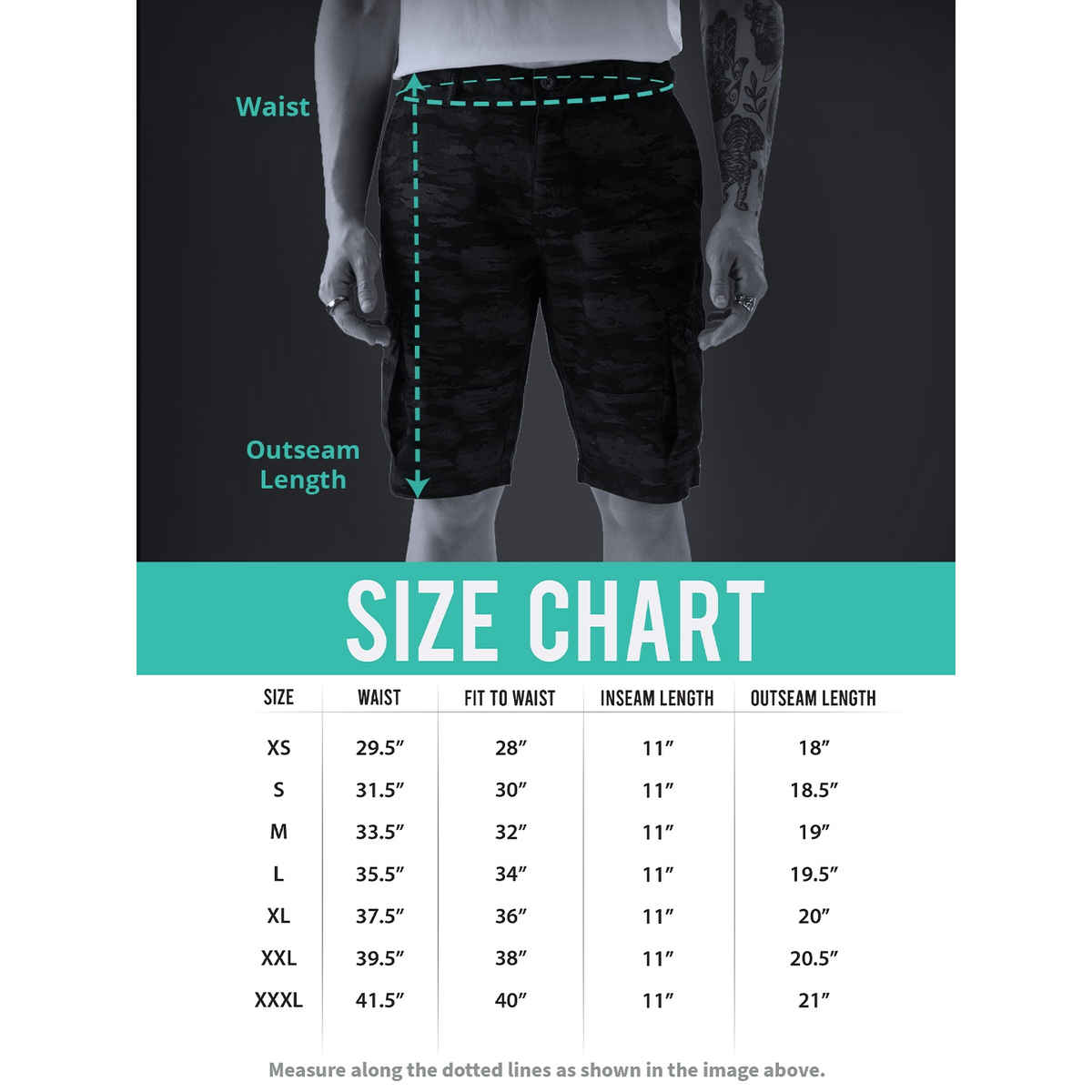 The Souled Store Men's Solids Cargo Shorts | Military Olive - 2XL