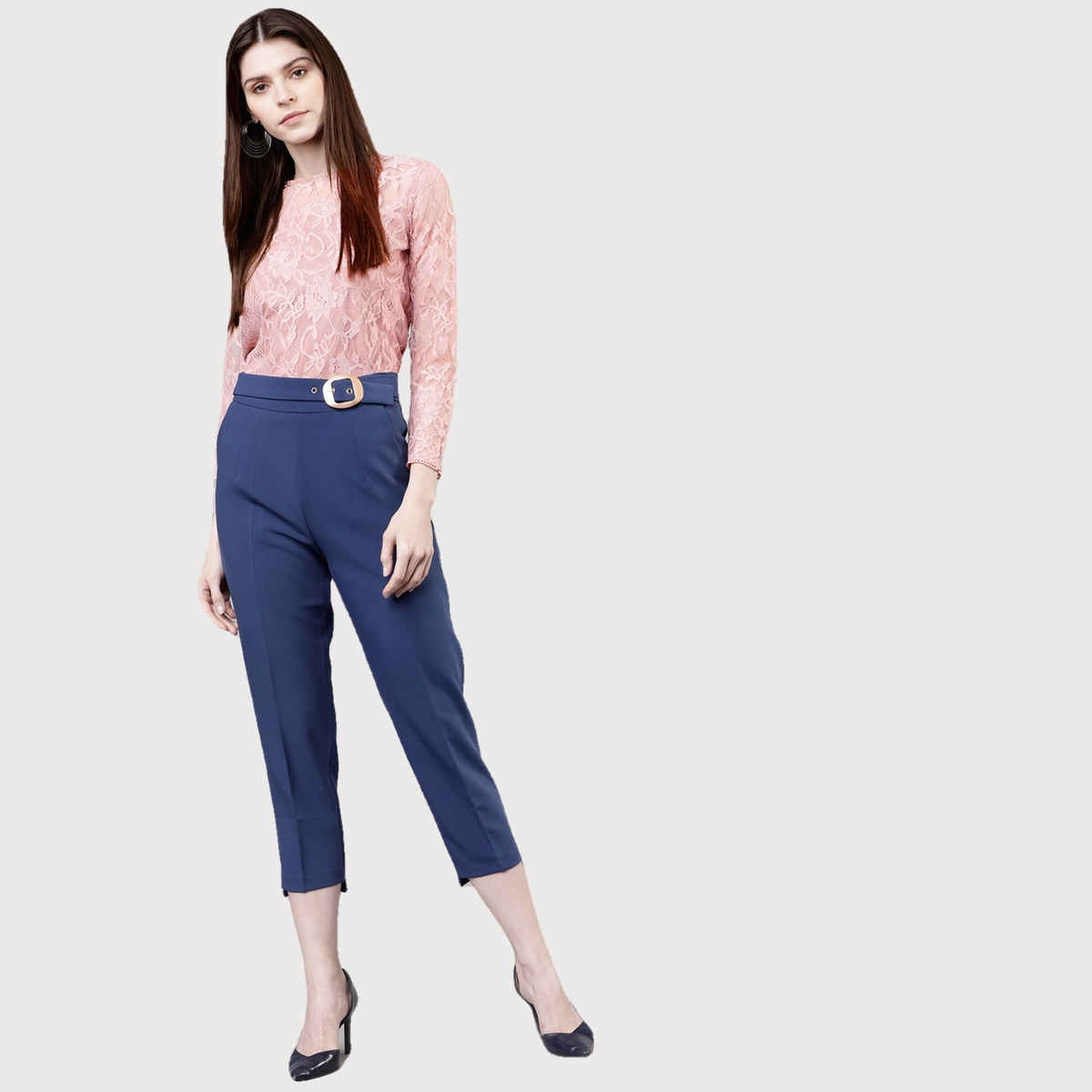 Tokyo Talkies Women's Self Design Top | Pink - S