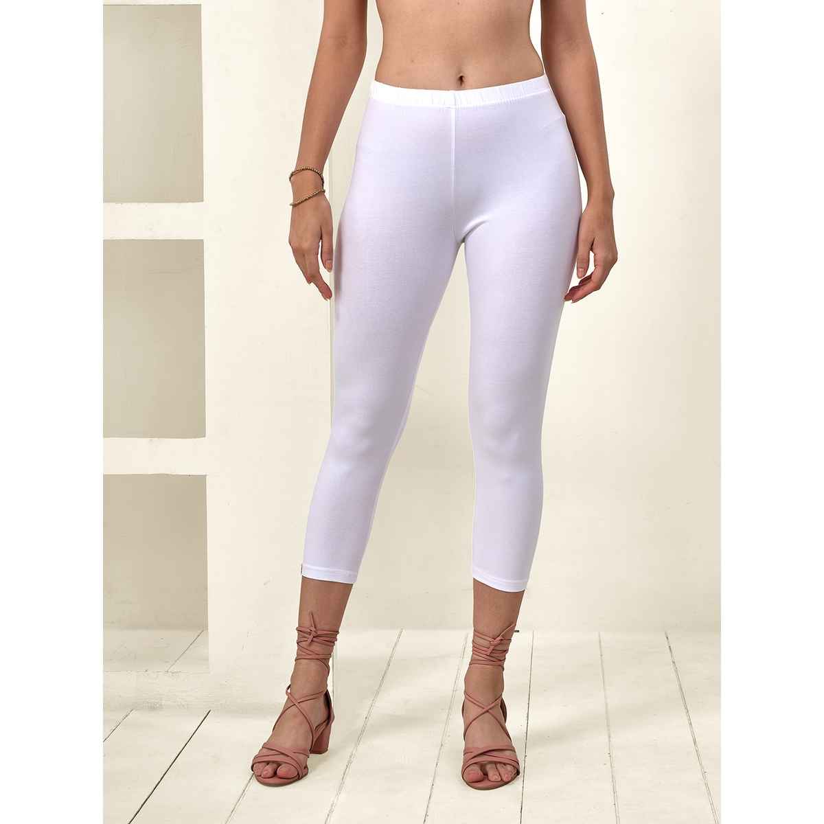 Lyra Women's Capri | White - Free Size