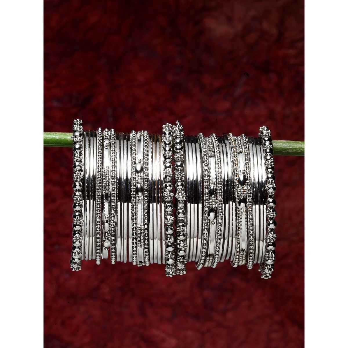 Shining Diva Fashion Oxidised Latest Stylish Traditional Bangles for Women | 10780b-2.4