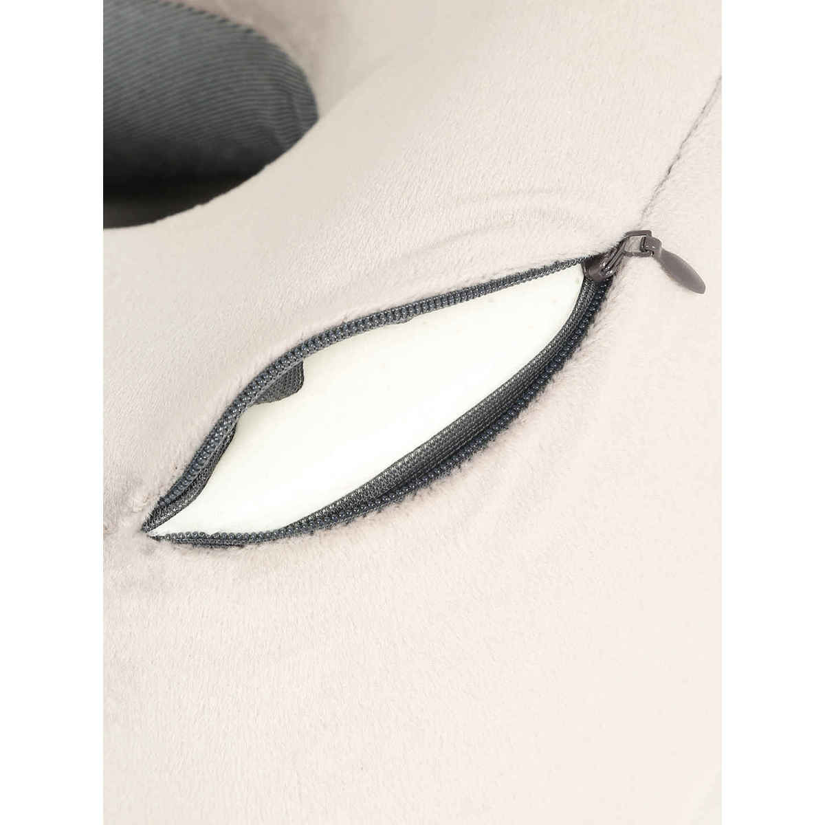 Teakwood Leathers Unisex Soft Foam U-Shaped Neck Pillow | Grey