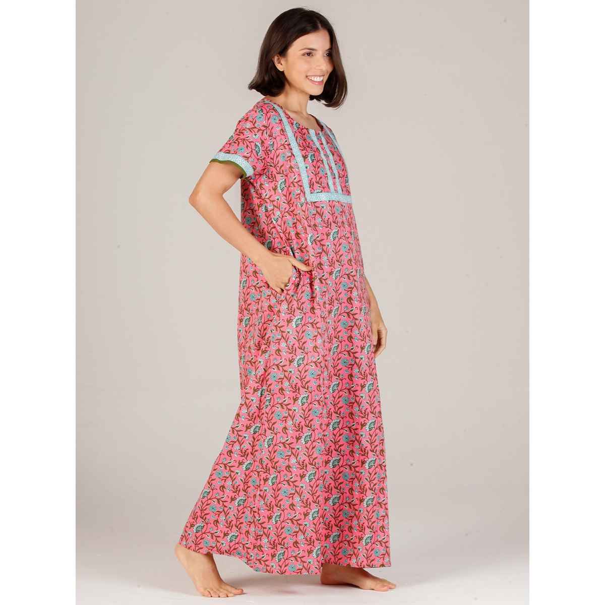 Evolove Women's Nighty Red Pink LNGCO3079RP-M