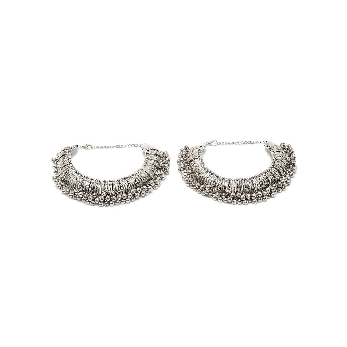 Youbella Jewellery German Tribal Stylish Handmade Anklets For Girls And Women (Silver)(Ybank - 60027)