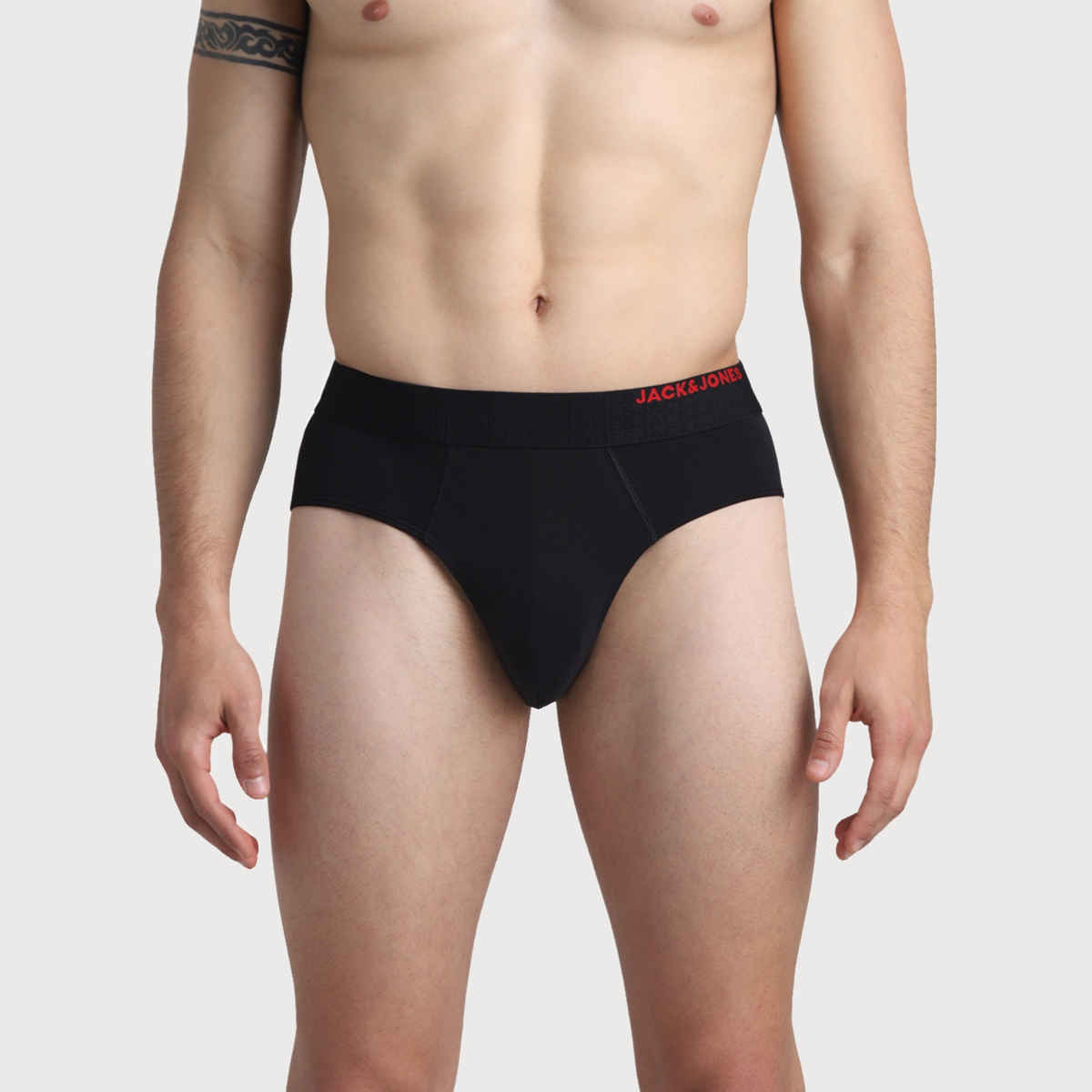 JACK & JONES Men's Grant Brief | Pack of 2 | Dark Grey Melange - XL