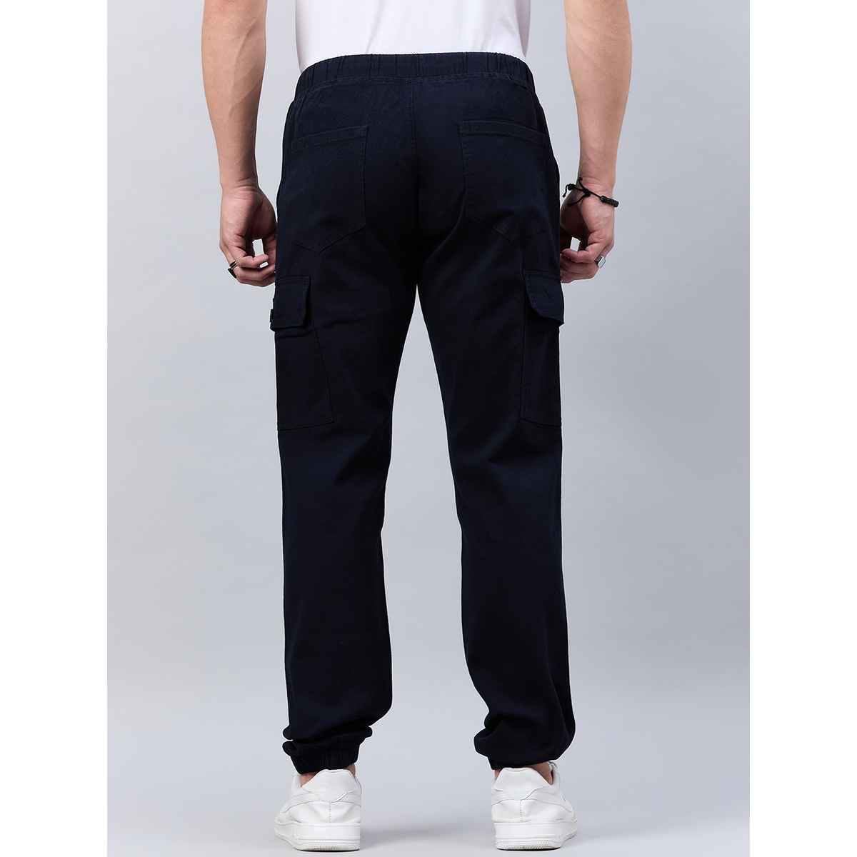Style Quotient Men Stretchable Jogger Trouser | 32 | SS24SQSPRINTER - Navy