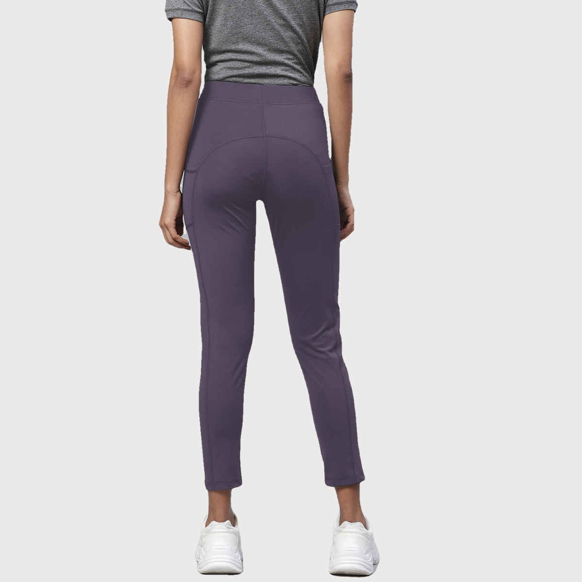 Chkokko Women's Yoga Track Pants Stretchable Gym Legging Tights With Pocket | Purple - XXL