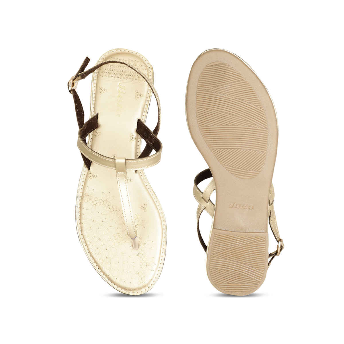 Bata Beige Chappal For Women - 3
