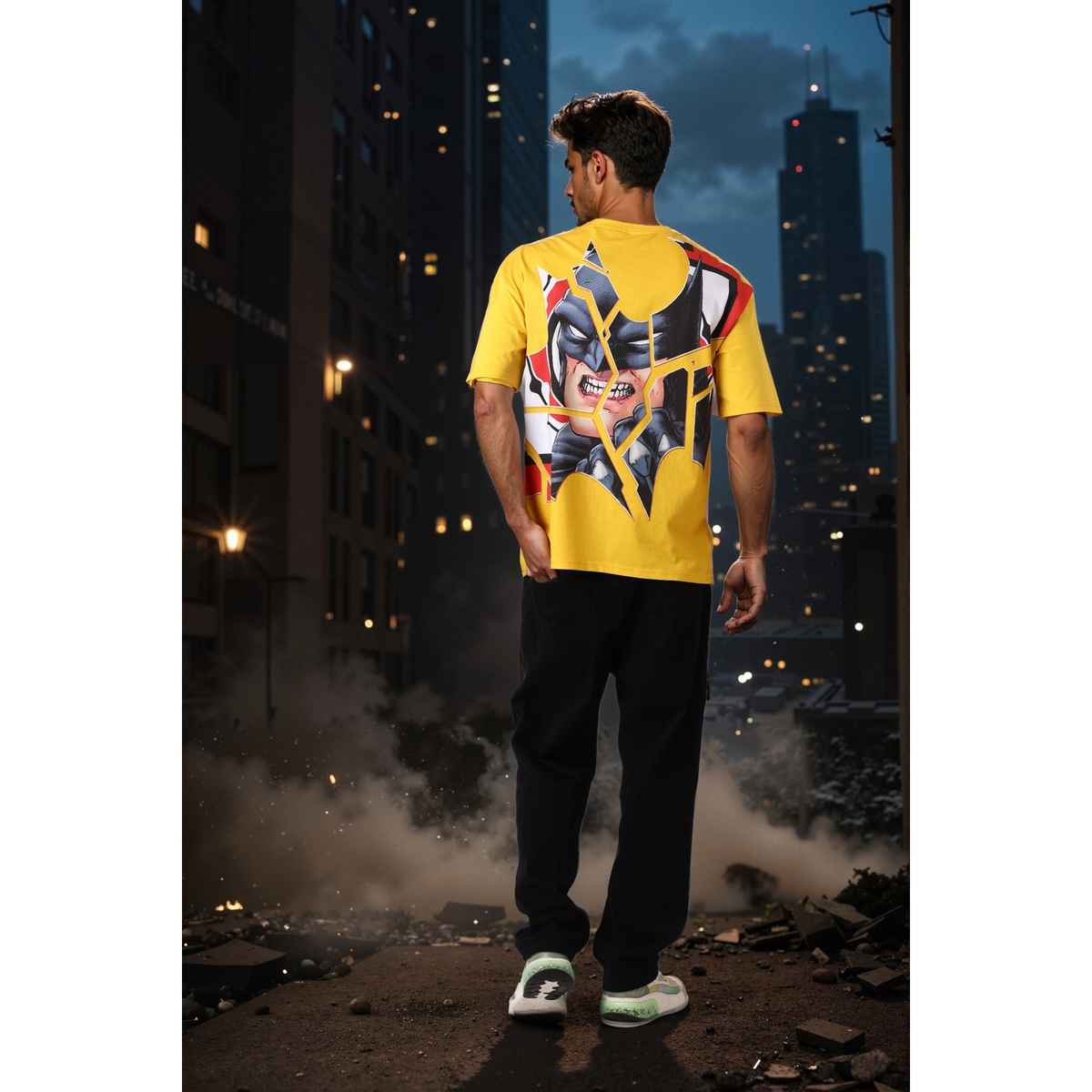 The Indian Garage Co Men's Character Casual T-Shirt | Yellow - L