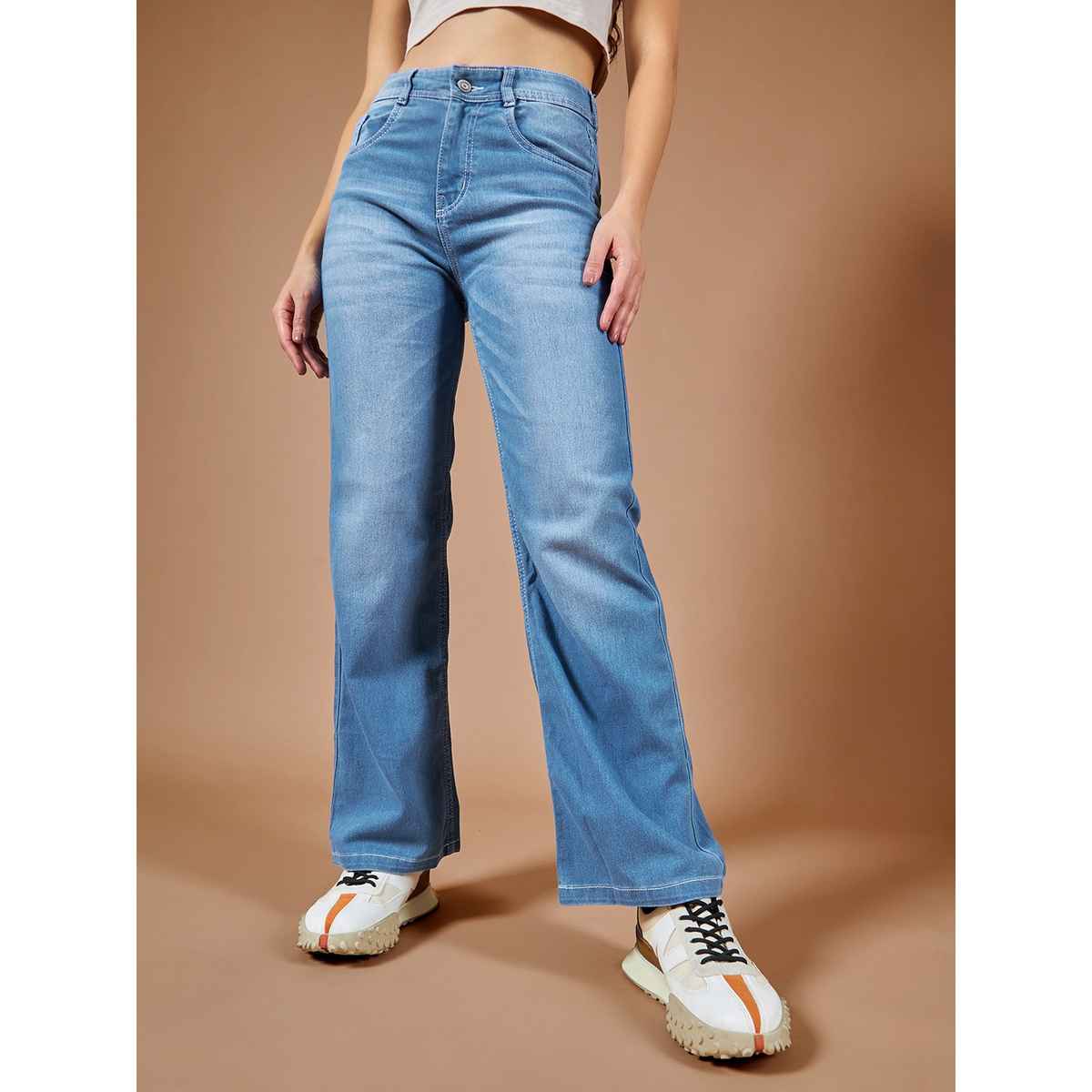 Miss Chase Women s No Regrets Just Love Wide Leg Jeans | Light Blue | 30