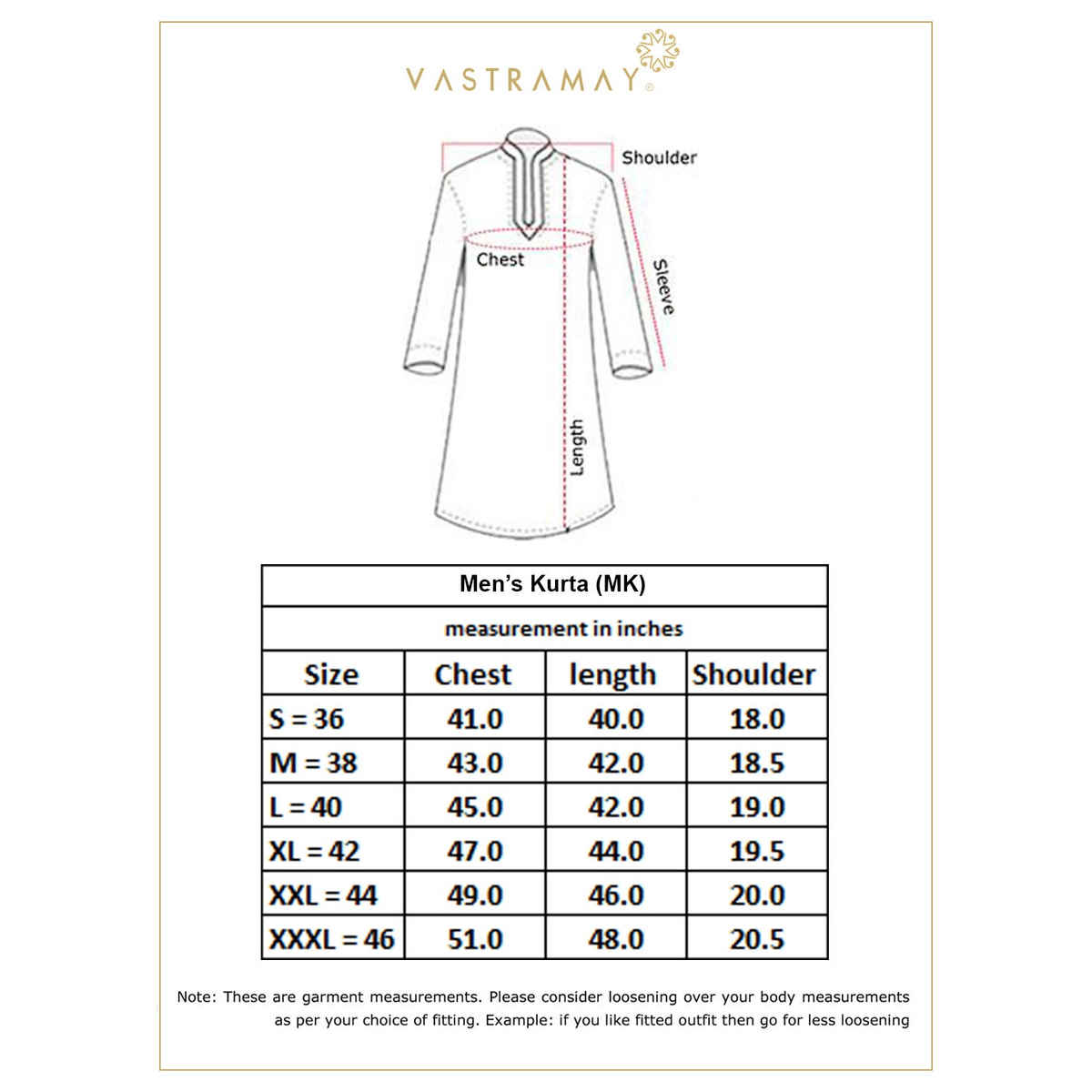 Vastramay Men's Viscose Kurta | Cream - M