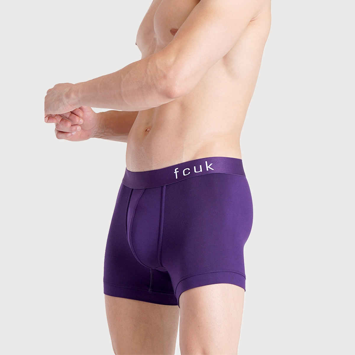 Fcuk Glo Park Royal | Men s Solid Trunks Pack of 2 | Garden Green | Crown Jewel | XL