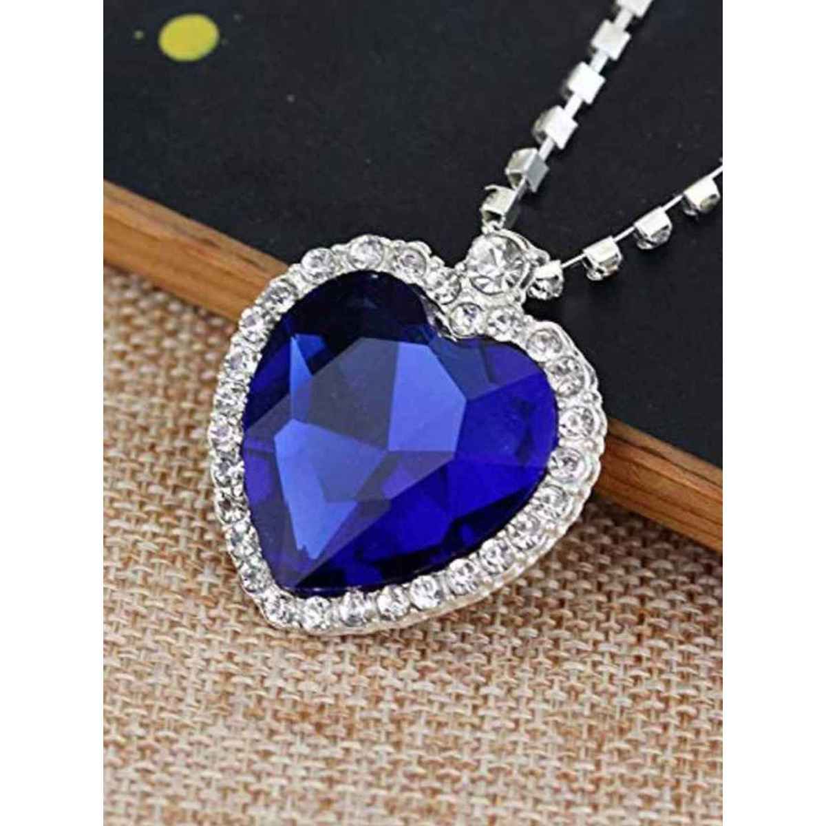 YouBella Latest Stylish Party Wear Jewellery Silver Plated Pendant for Women (YBPD - 71096A)