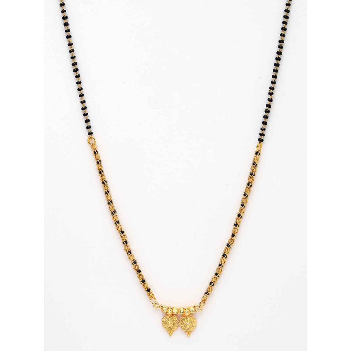 NVR Women's Gold - Plated Black Beaded Mangalsutra | NVR2725